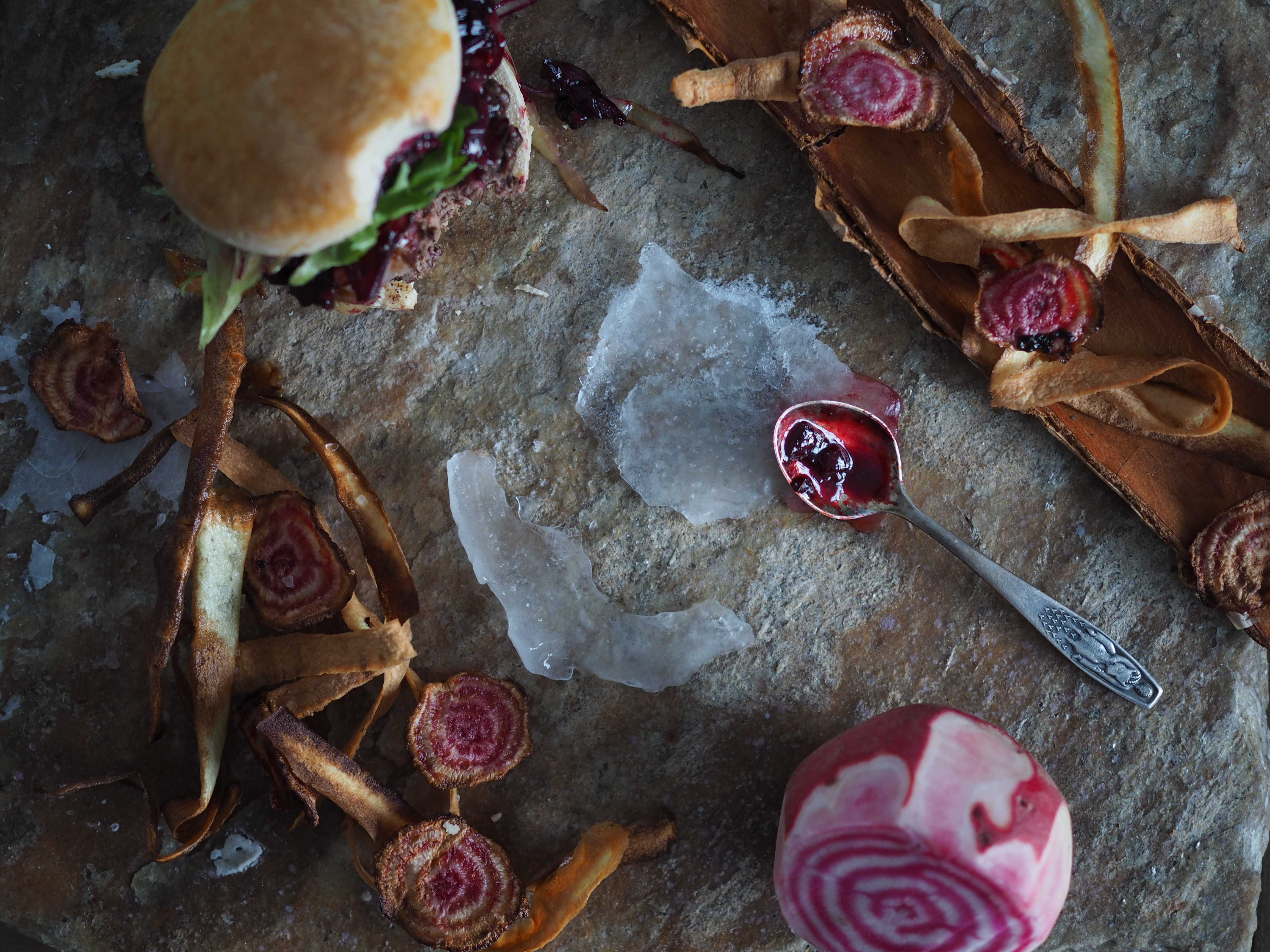 Wild Moose Burger with Forest Berry Relish