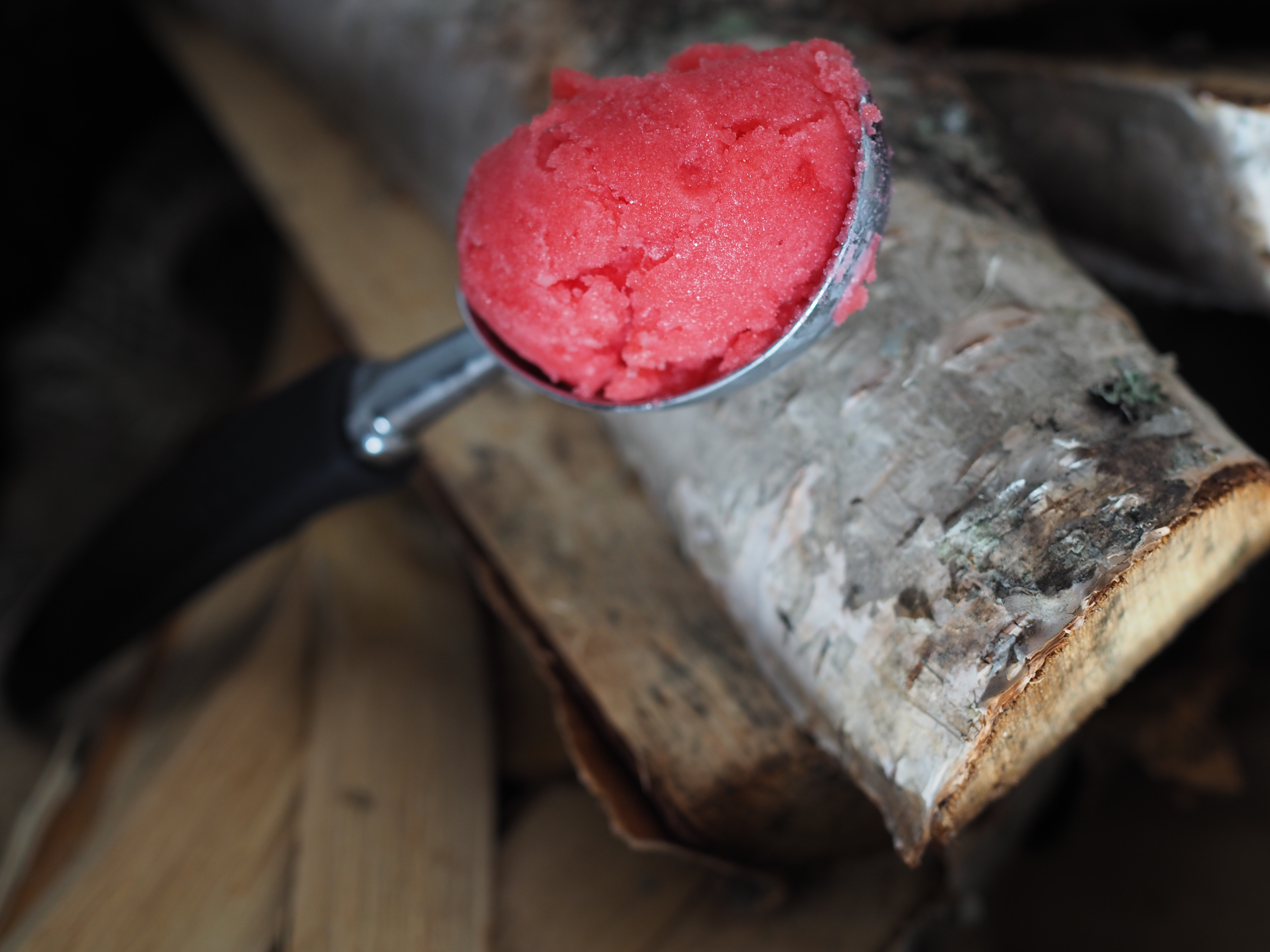 Aquavit, Raspberry and Cardamon Sorbet