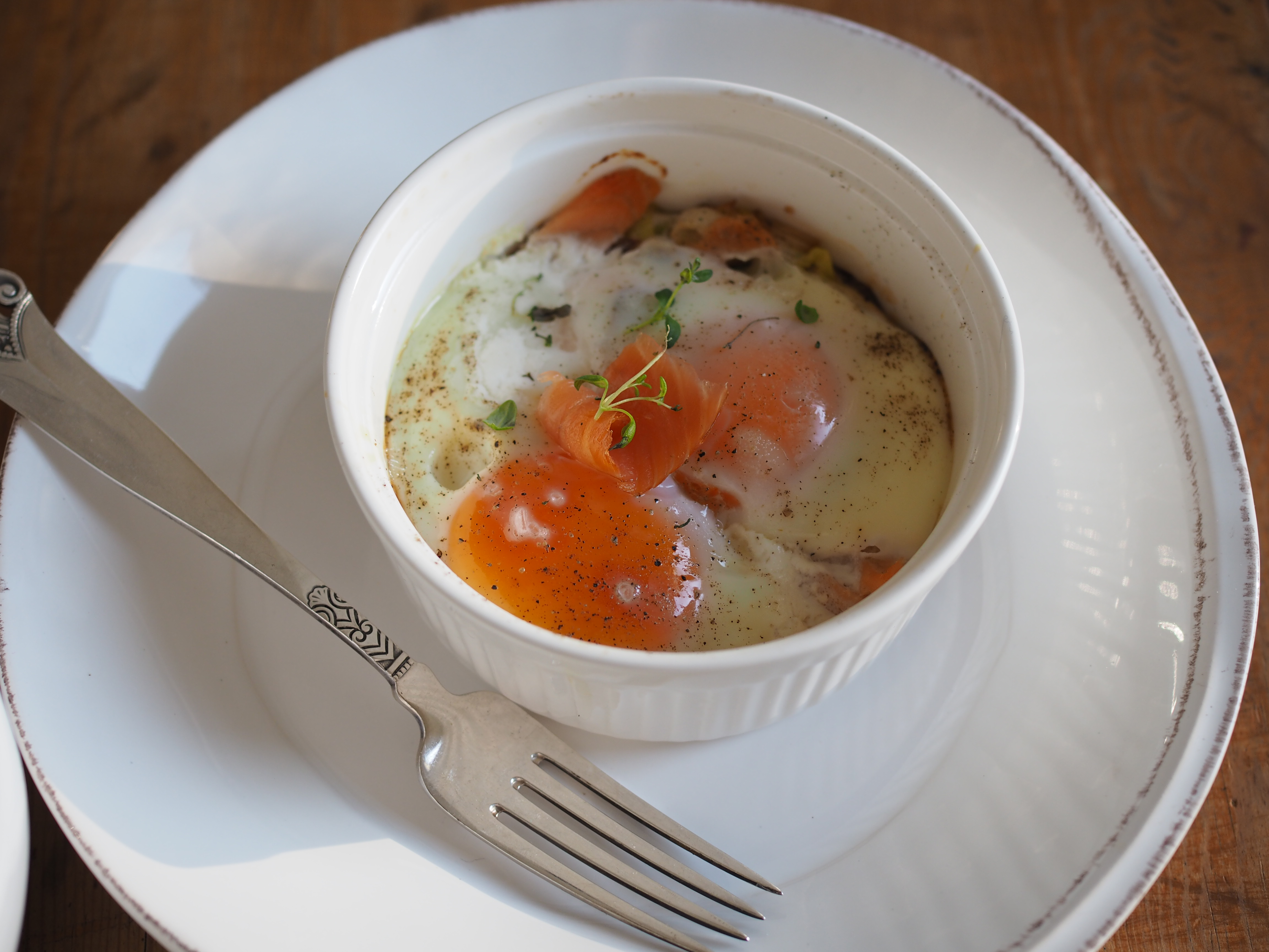 Baked Smoked Salmon and Eggs