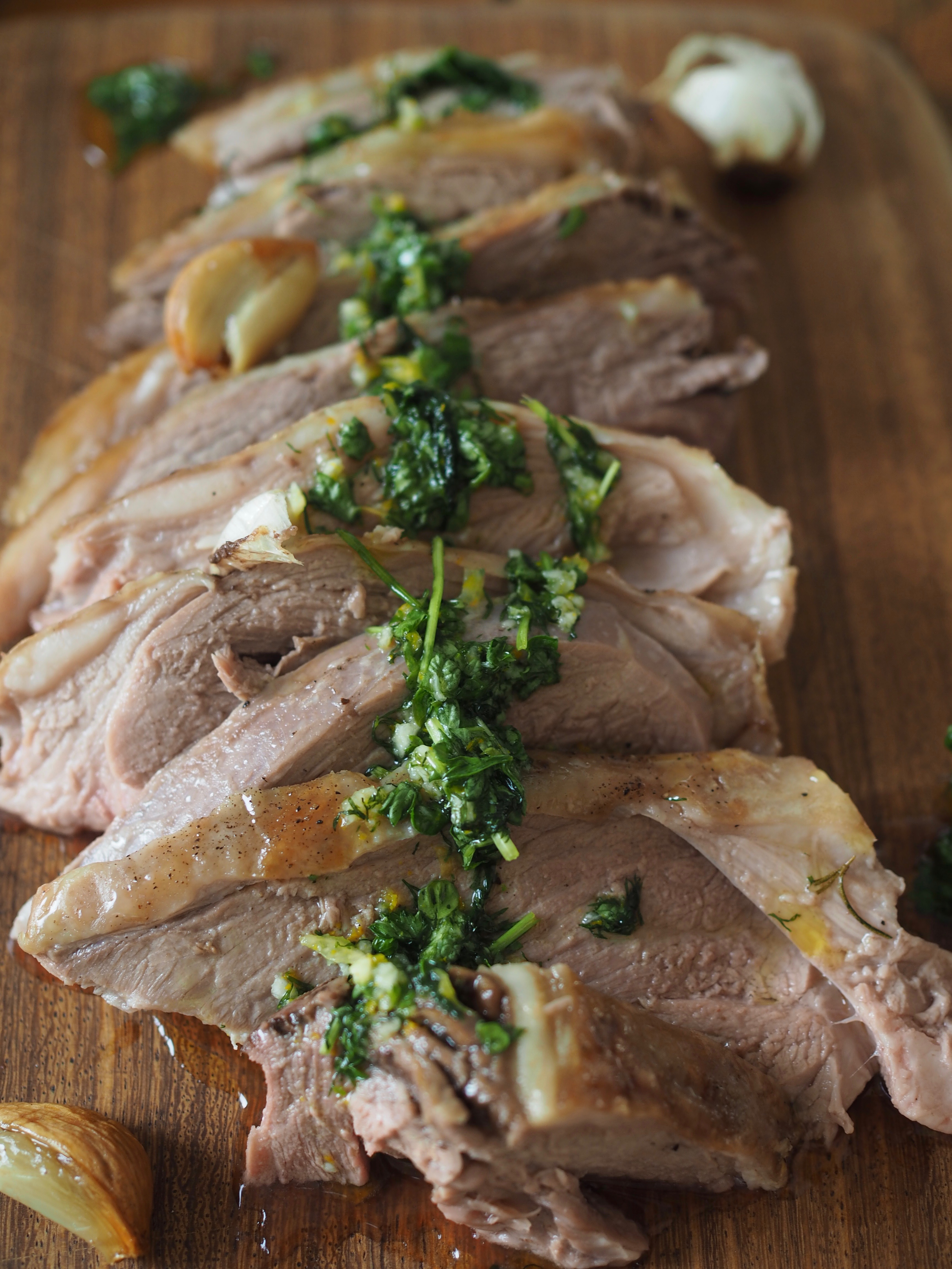 Paske lamb with orange & dill sauce