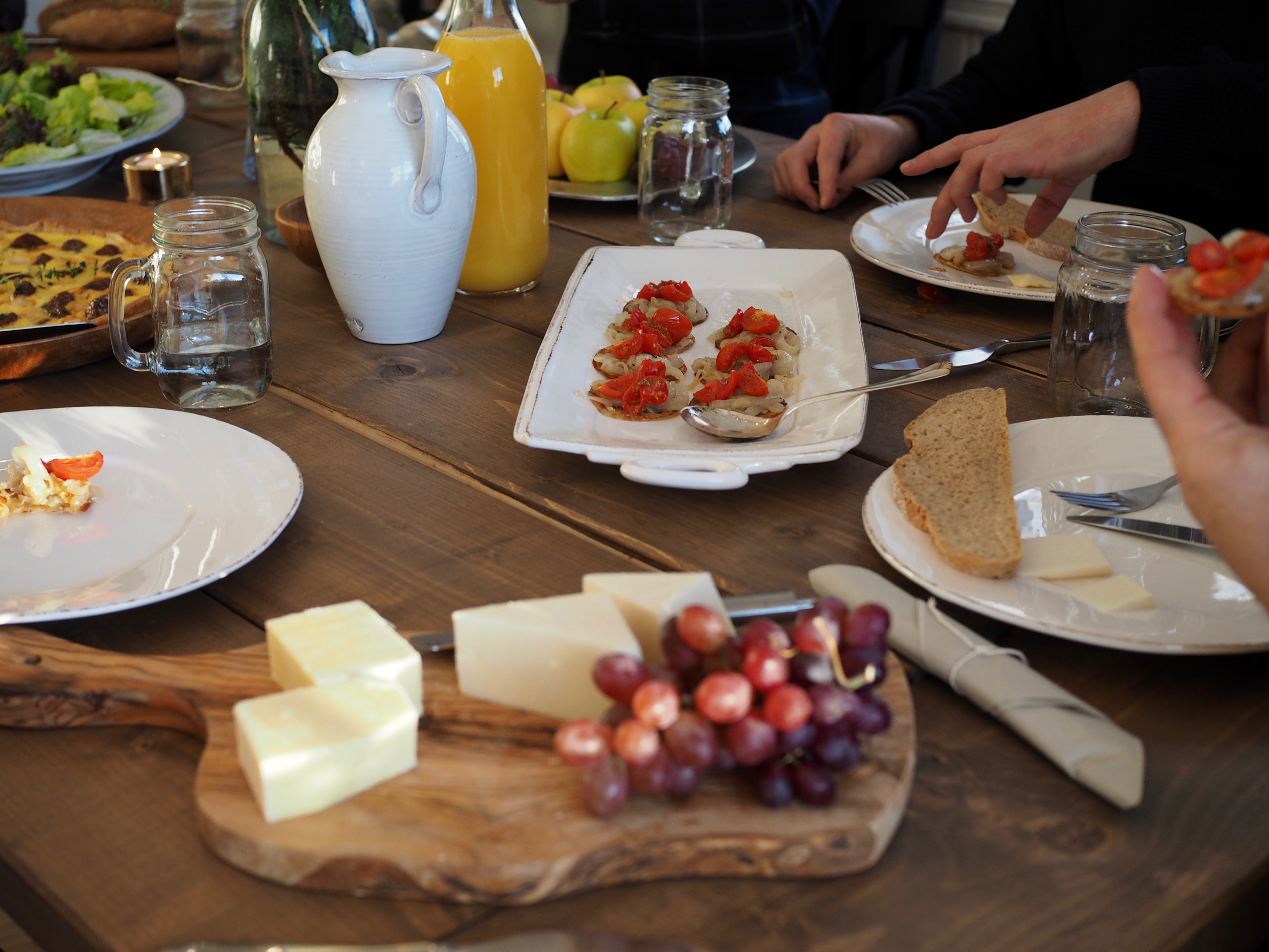 Lompe with Carmelized Onions and Roasted Tomatoes