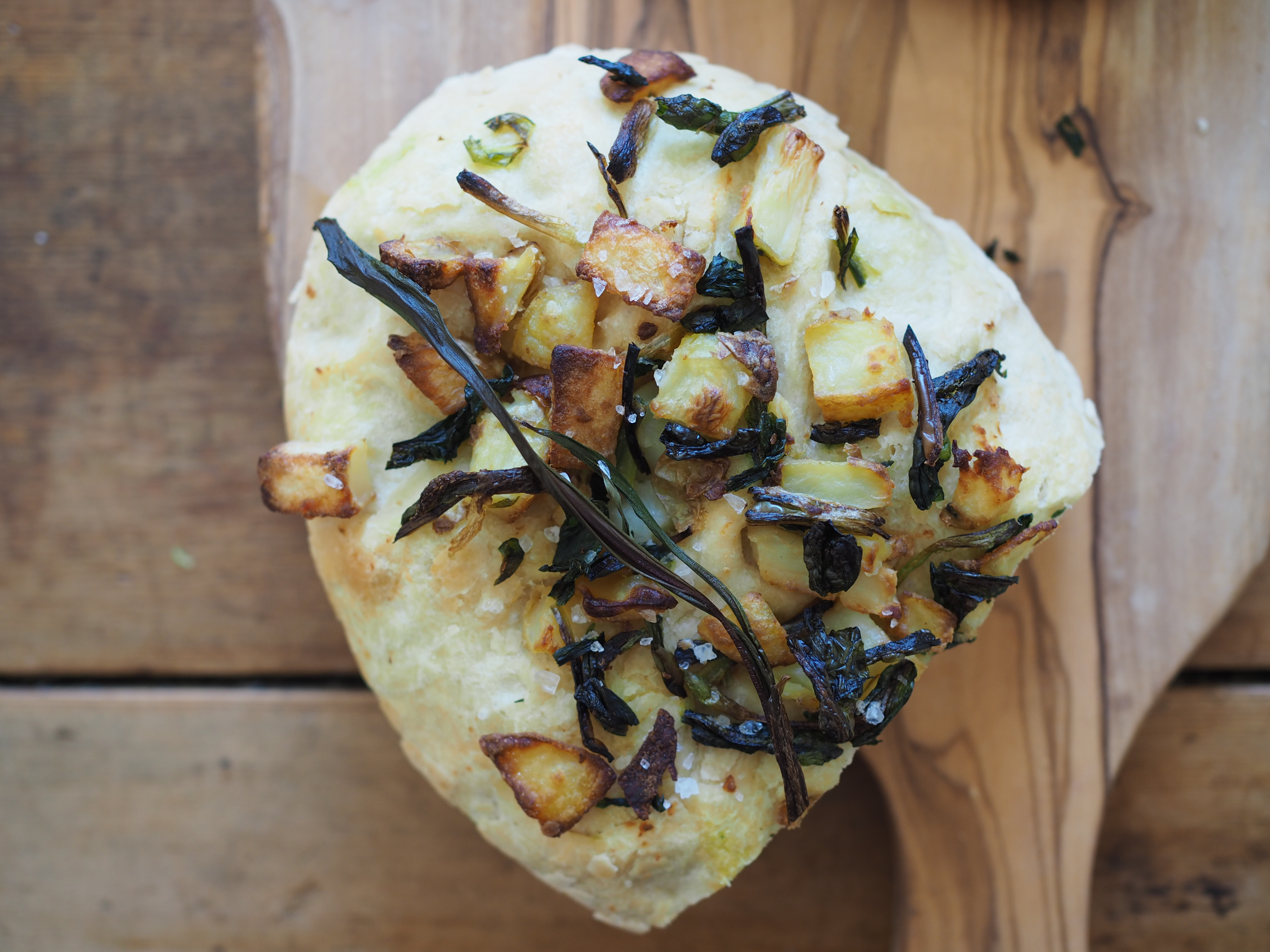 Wild Garlic Soup and Wild Garlic Potato Bread ( Ramsløksuppe og Ramsløkbrød)