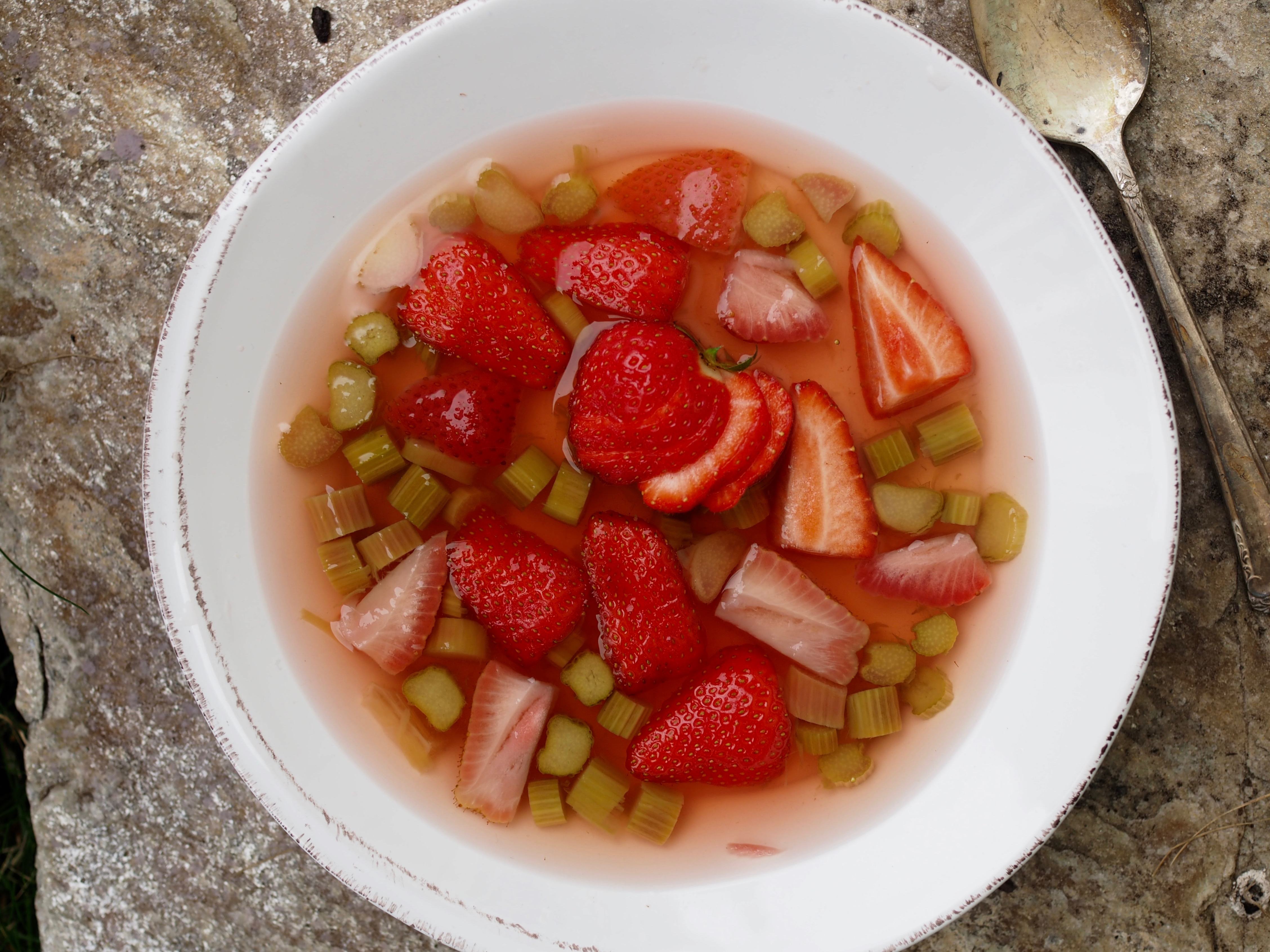Norwegian Rhubarb & Strawberry Soup (Rabarbrasuppe)
