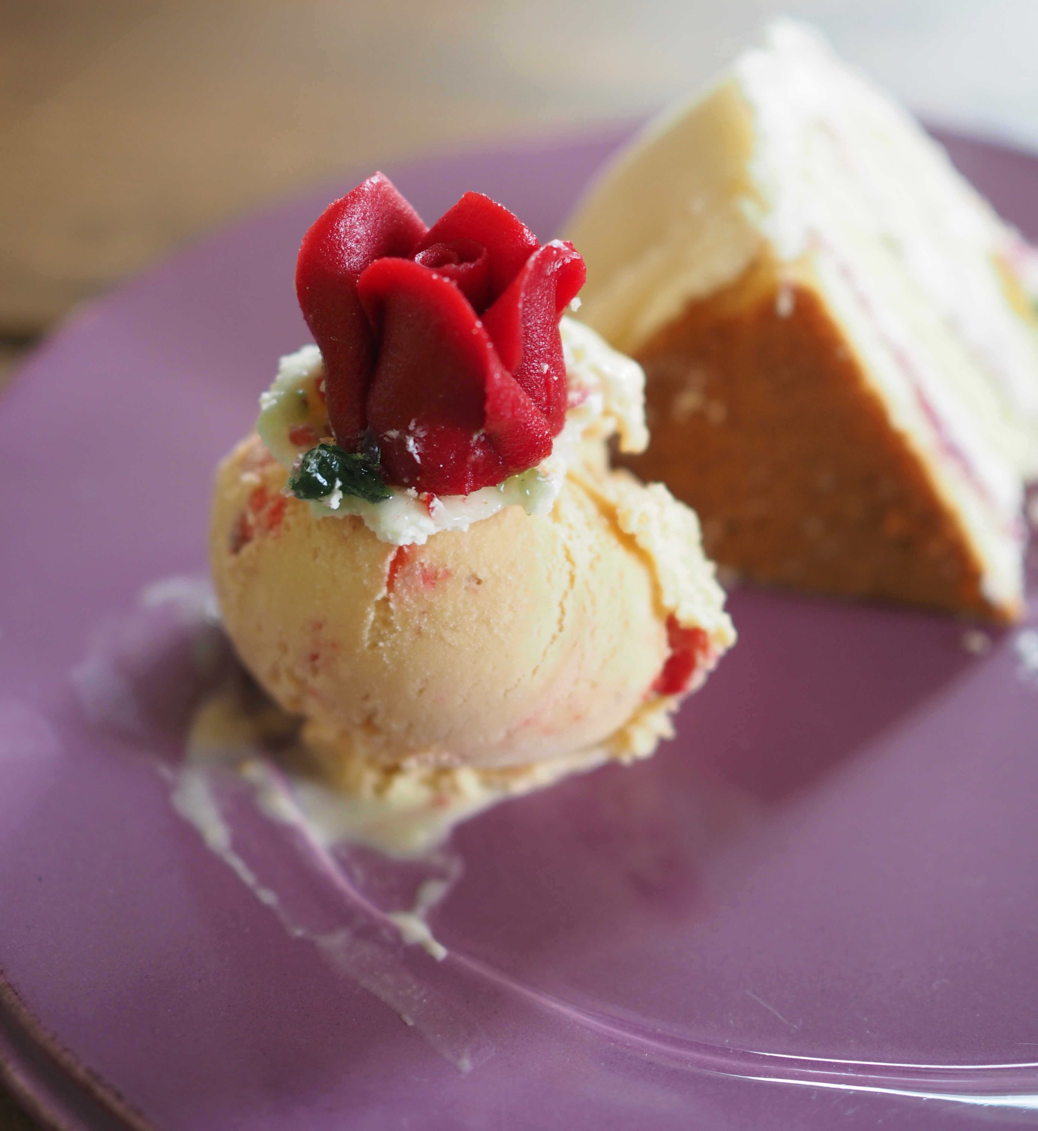 Roasted Strawberry and Lemon Ice Cream