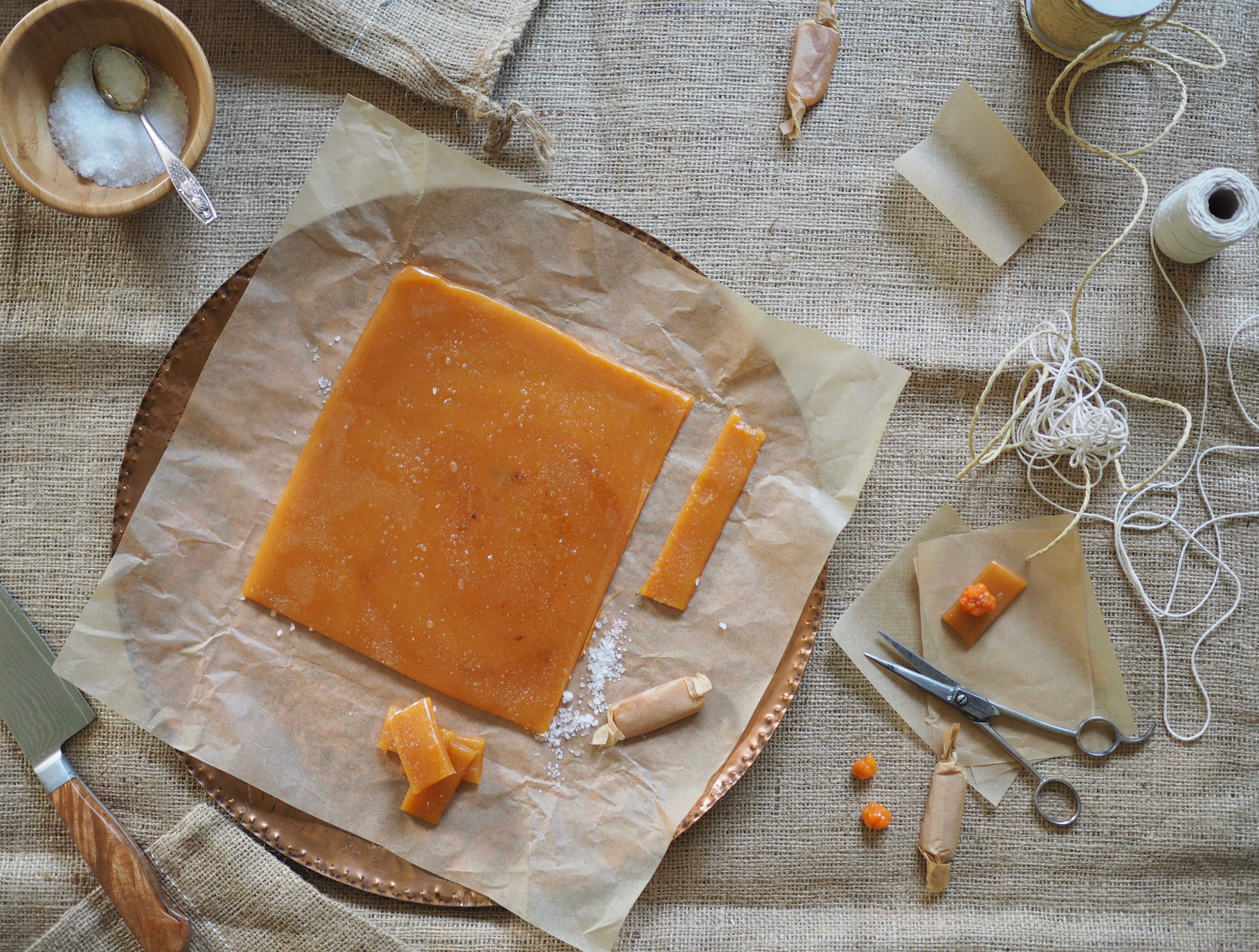 Multekarameller (Cloudberry Caramels with Sea Salt)