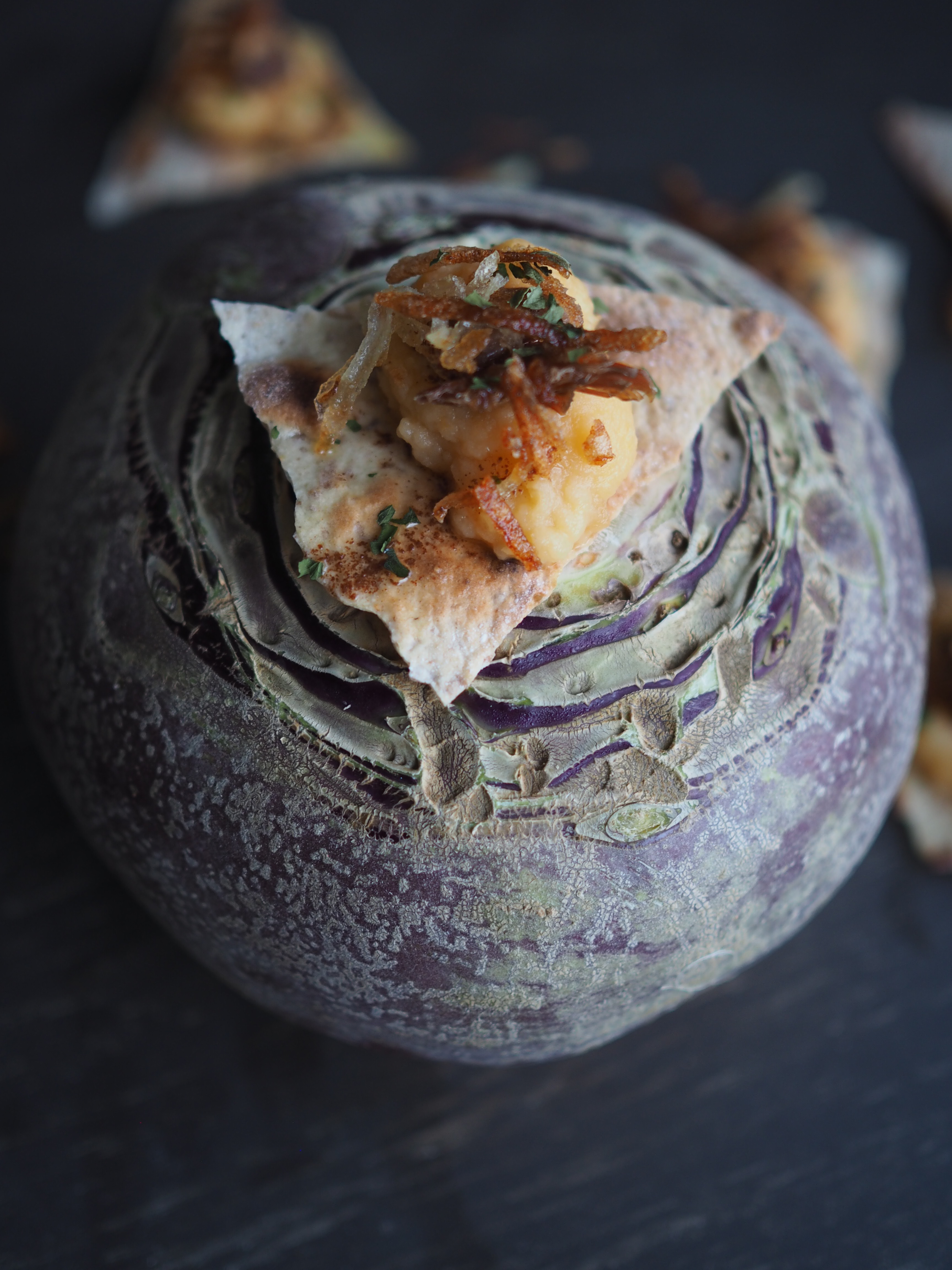 Pinnekjøtt with Flatbread, Rutabaga Puree, Crispy Potatoes and Lemon Browned Butter