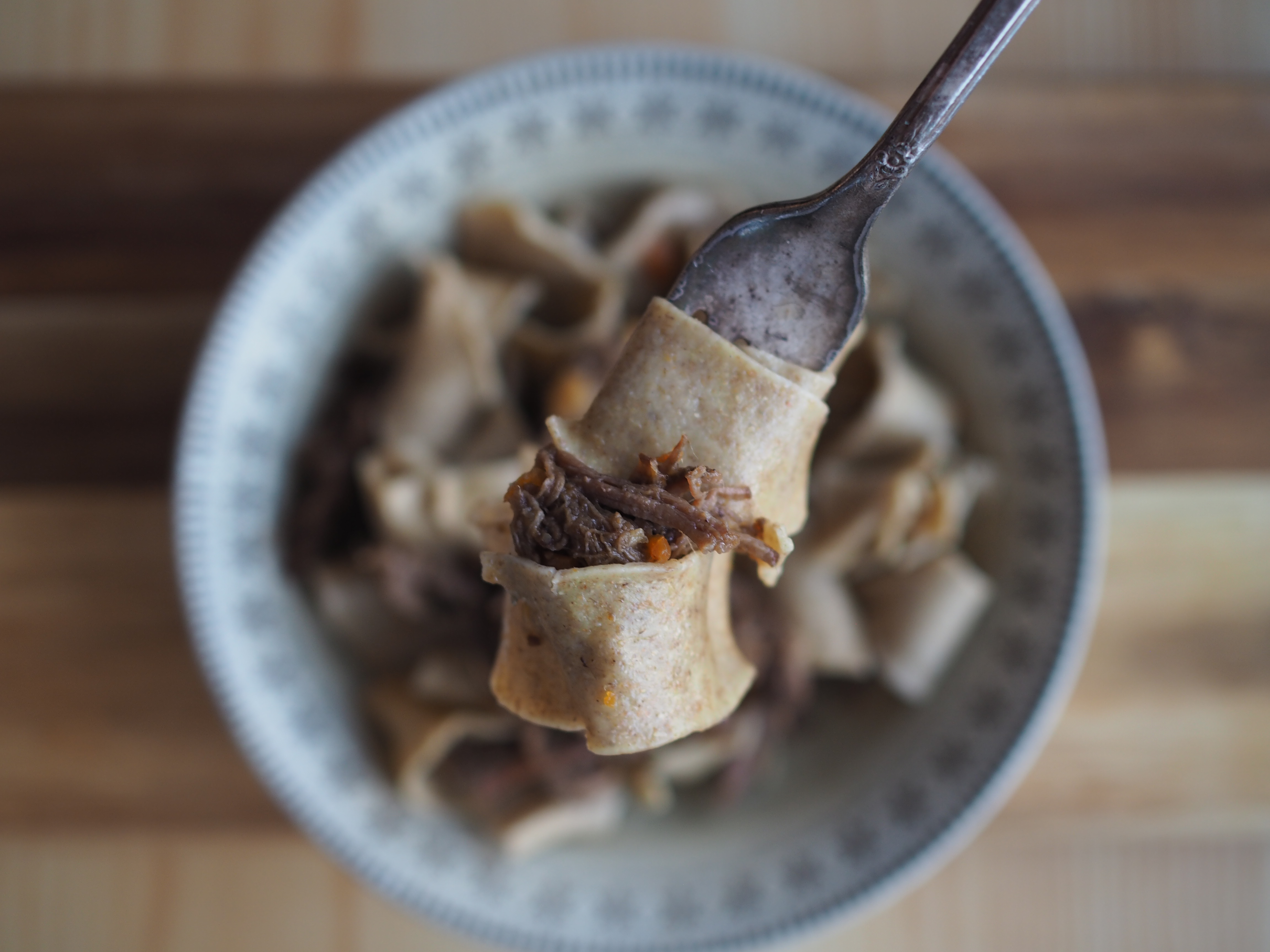 Hand-Cut Rye Noodles with Beer-Braised Beef