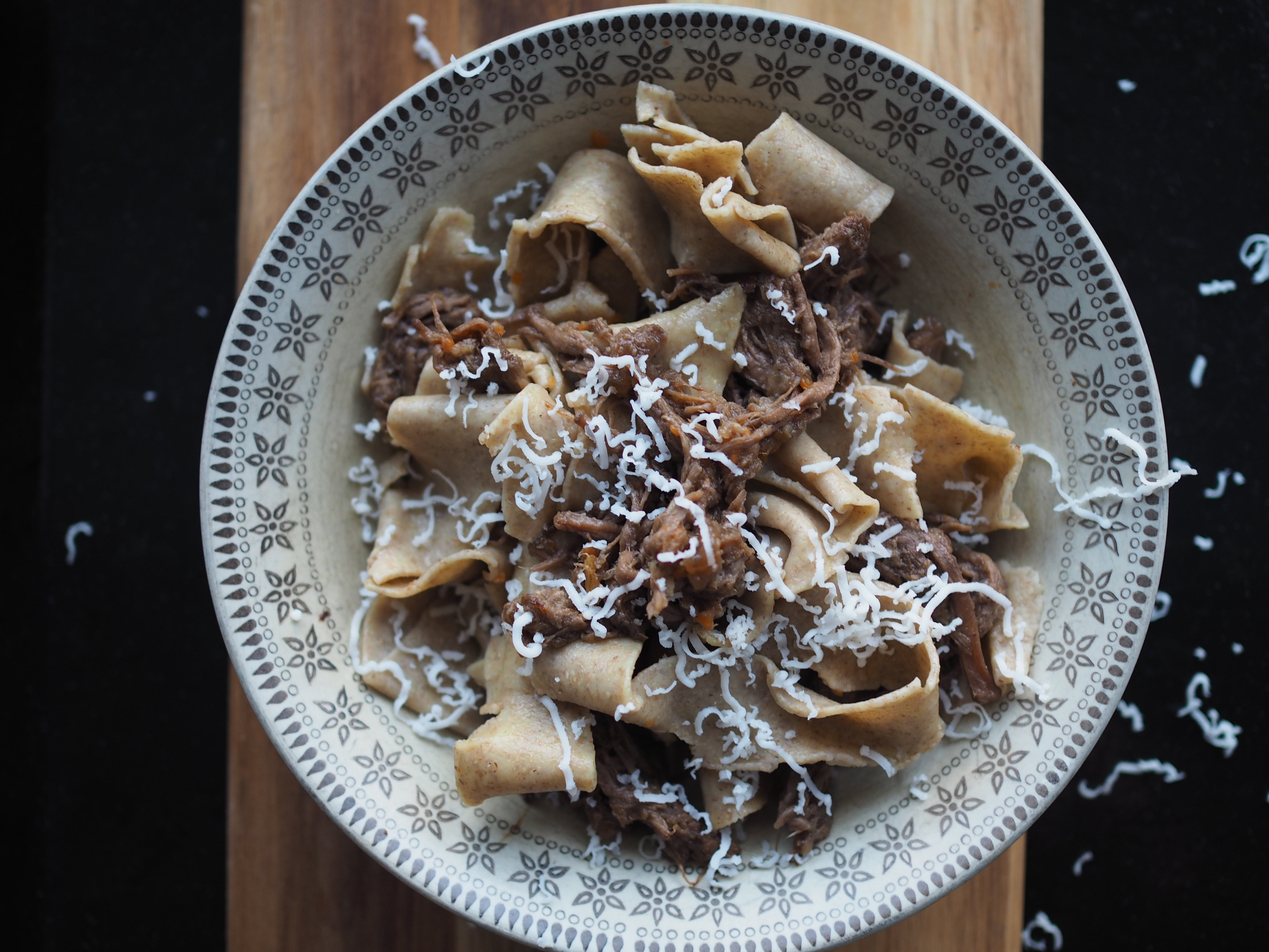 Hand-Cut Rye Noodles with Beer-Braised Beef