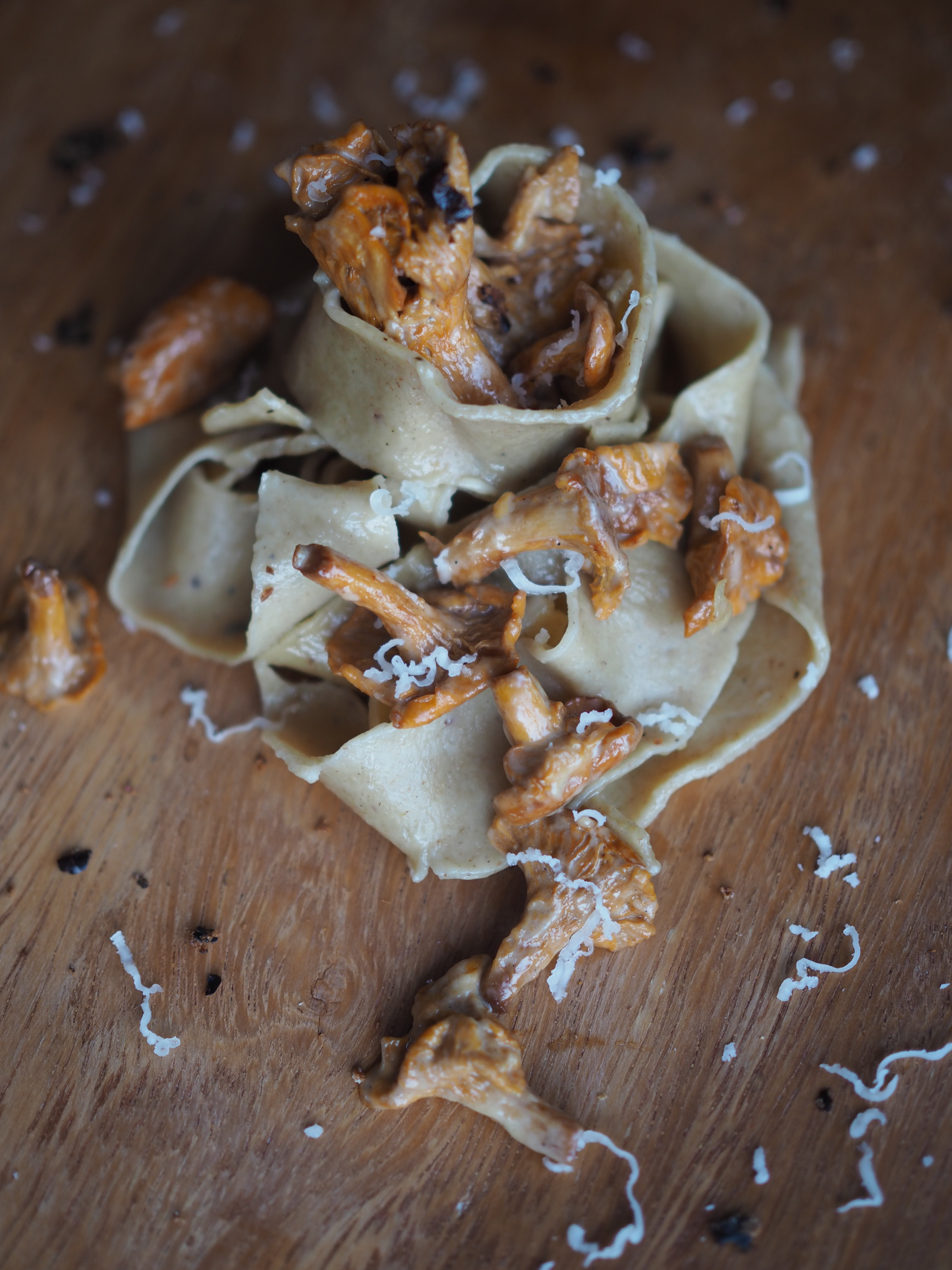 Juniper Berry & Barley Noodles with Creamy Chanterelles