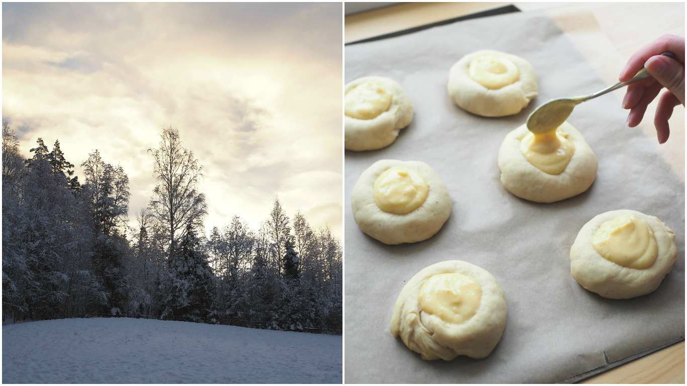 Skoleboller (Norwegian Buns with Custard & Coconut)