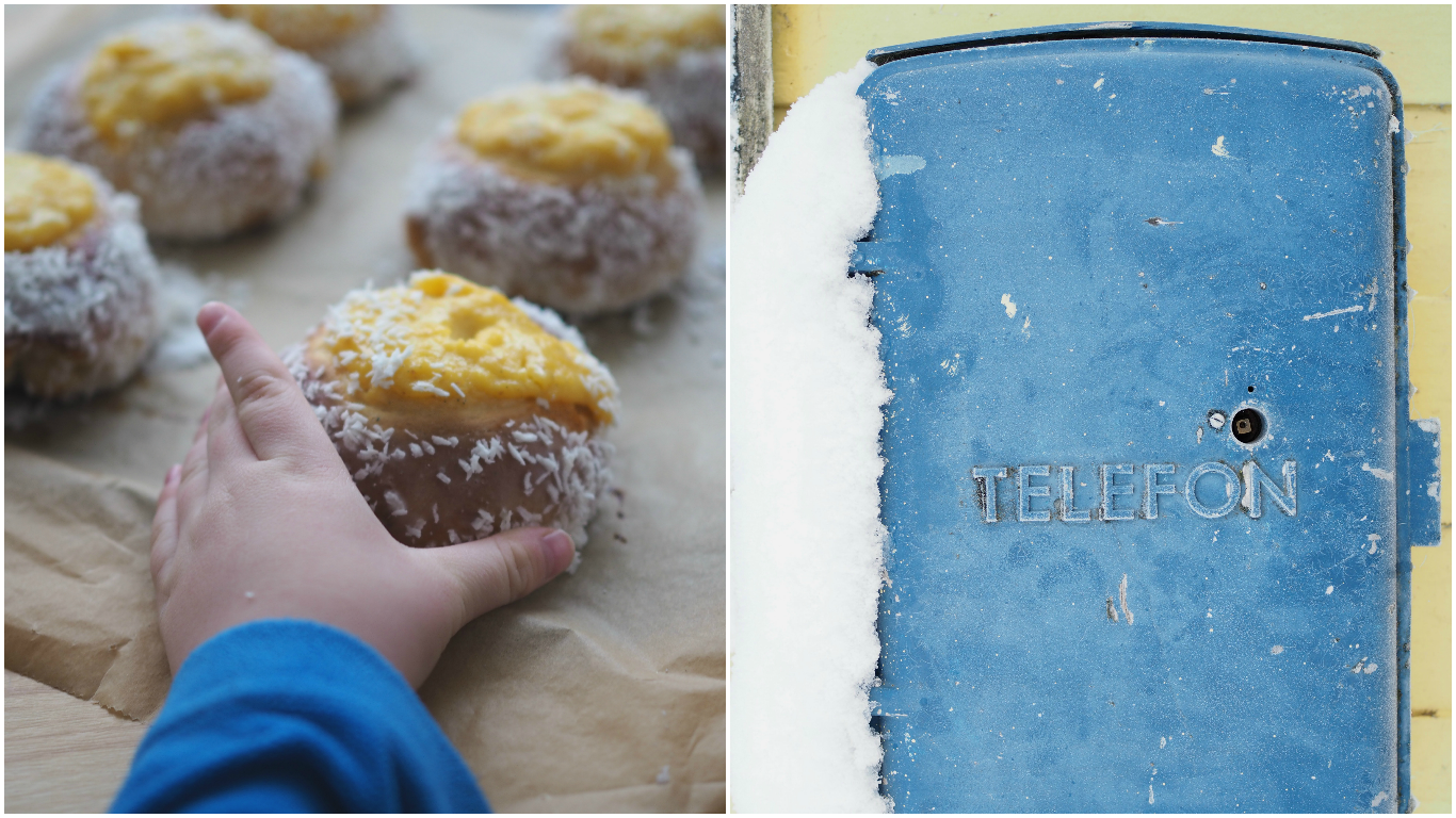 Skoleboller (Norwegian Buns with Custard & Coconut)