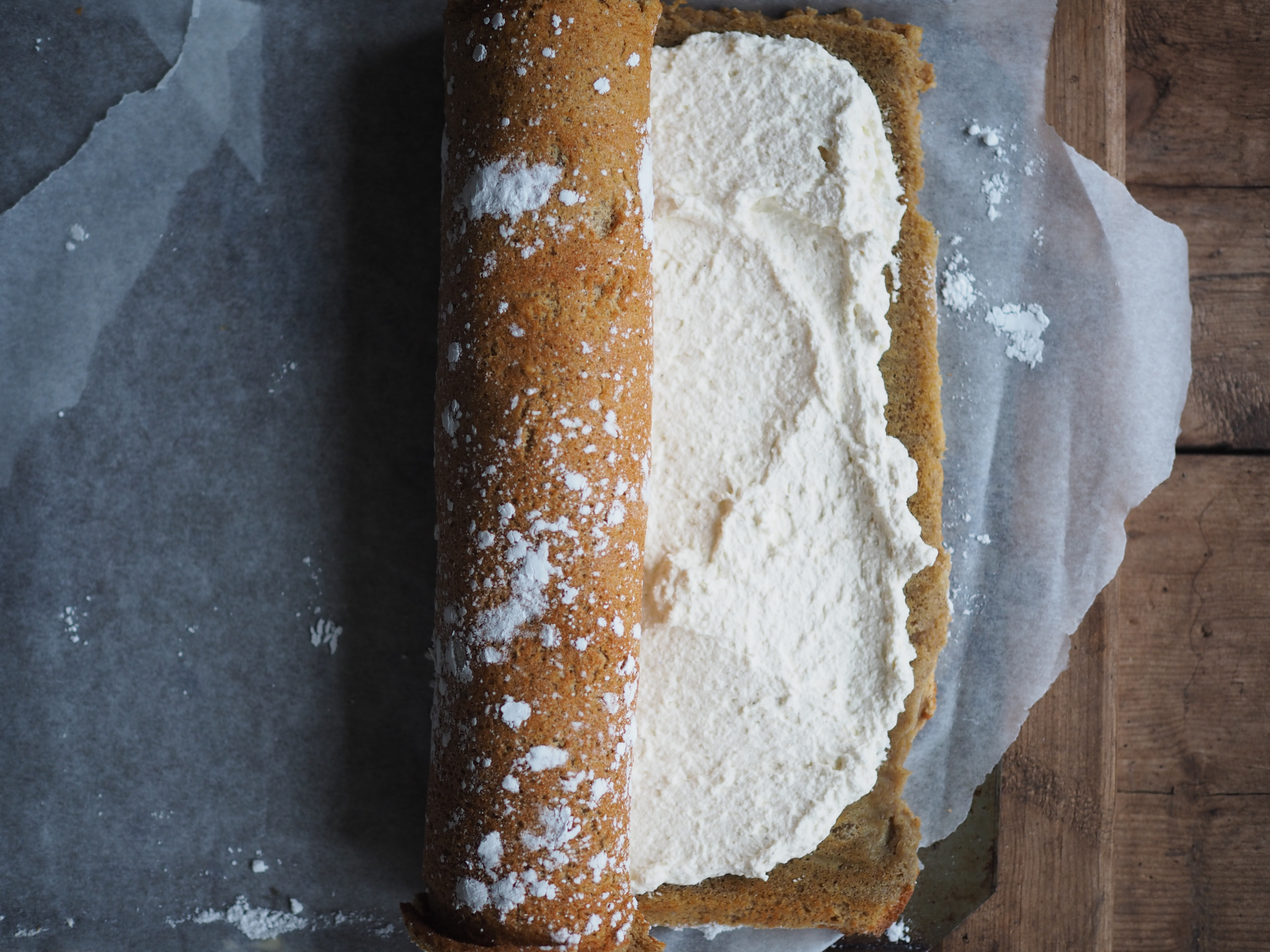 Flourless Rutabaga Roulade with Cardamom Cream (Kålrabirullekake med kardemommekrem)