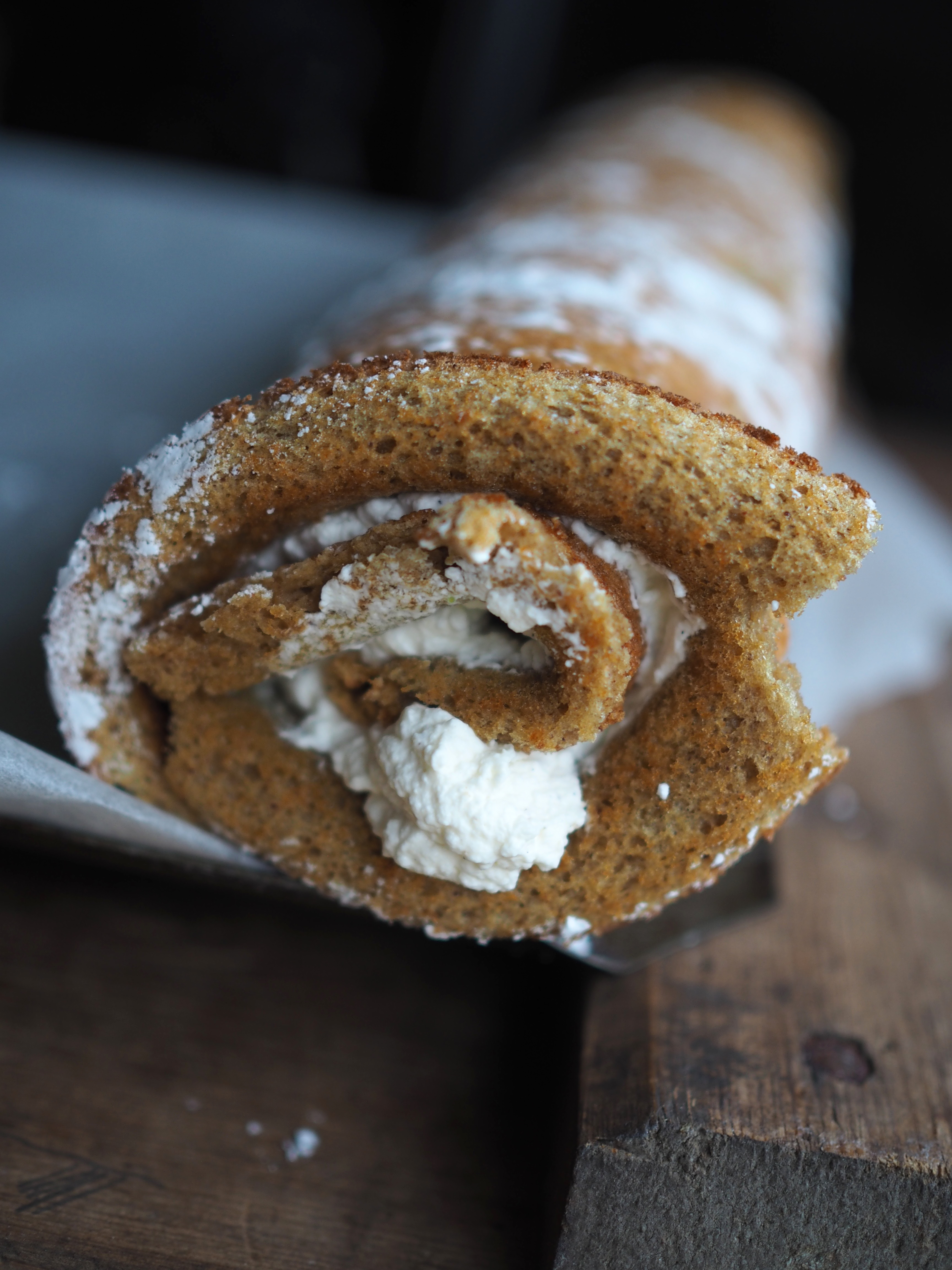 Flourless Rutabaga Roulade with Cardamom Cream (Kålrabirullekake med kardemommekrem)