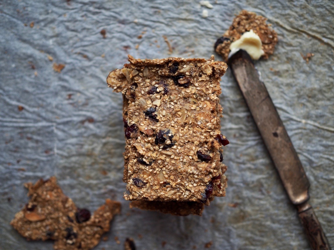 Rutabaga, Cranberry, and Almond Crisp Bread (Knekkebrød med Kålrot)