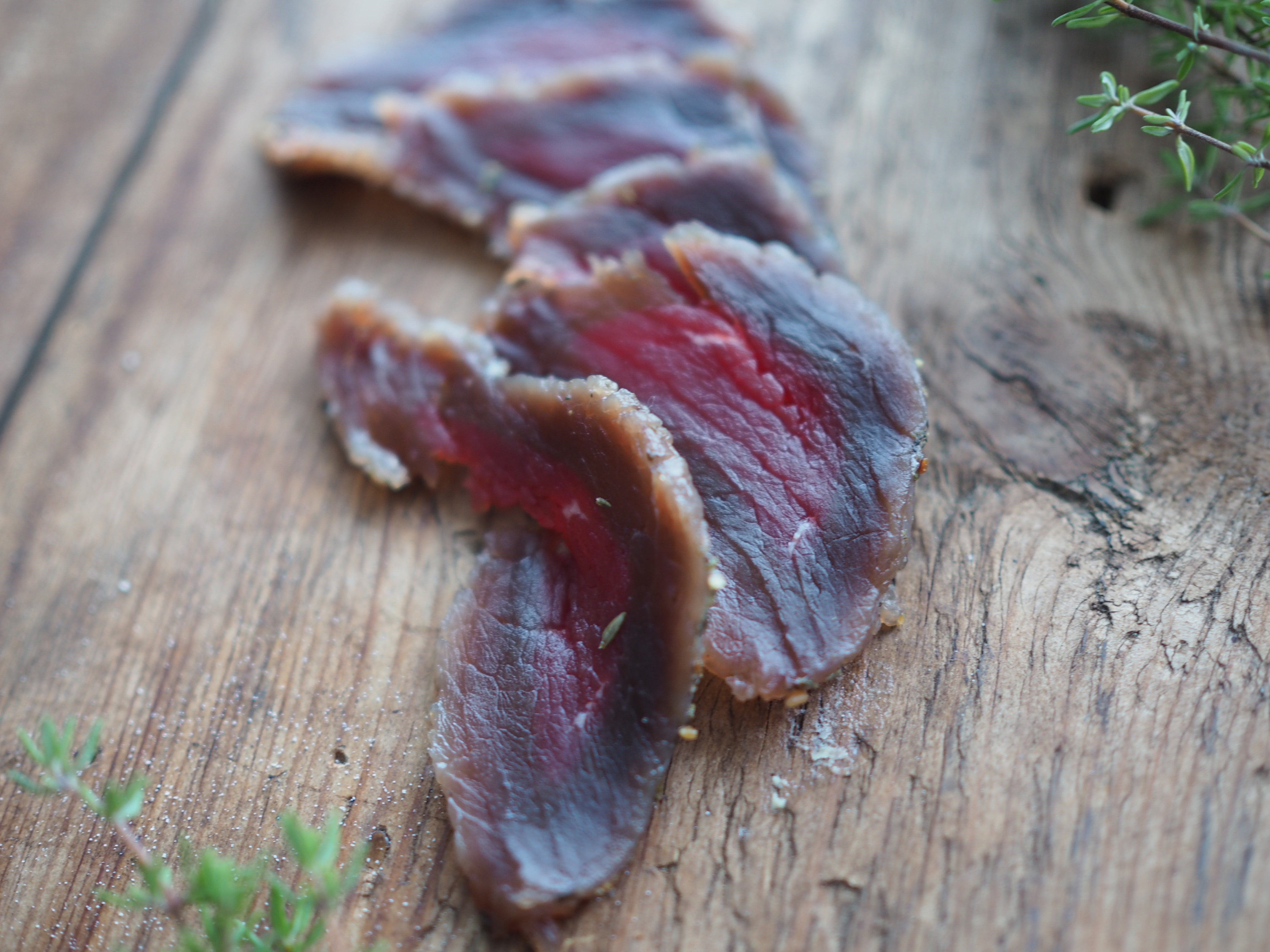 Aquavit-Cured Deer with Pickled Bilberries (Gravet hjort med sylteblåbær)
