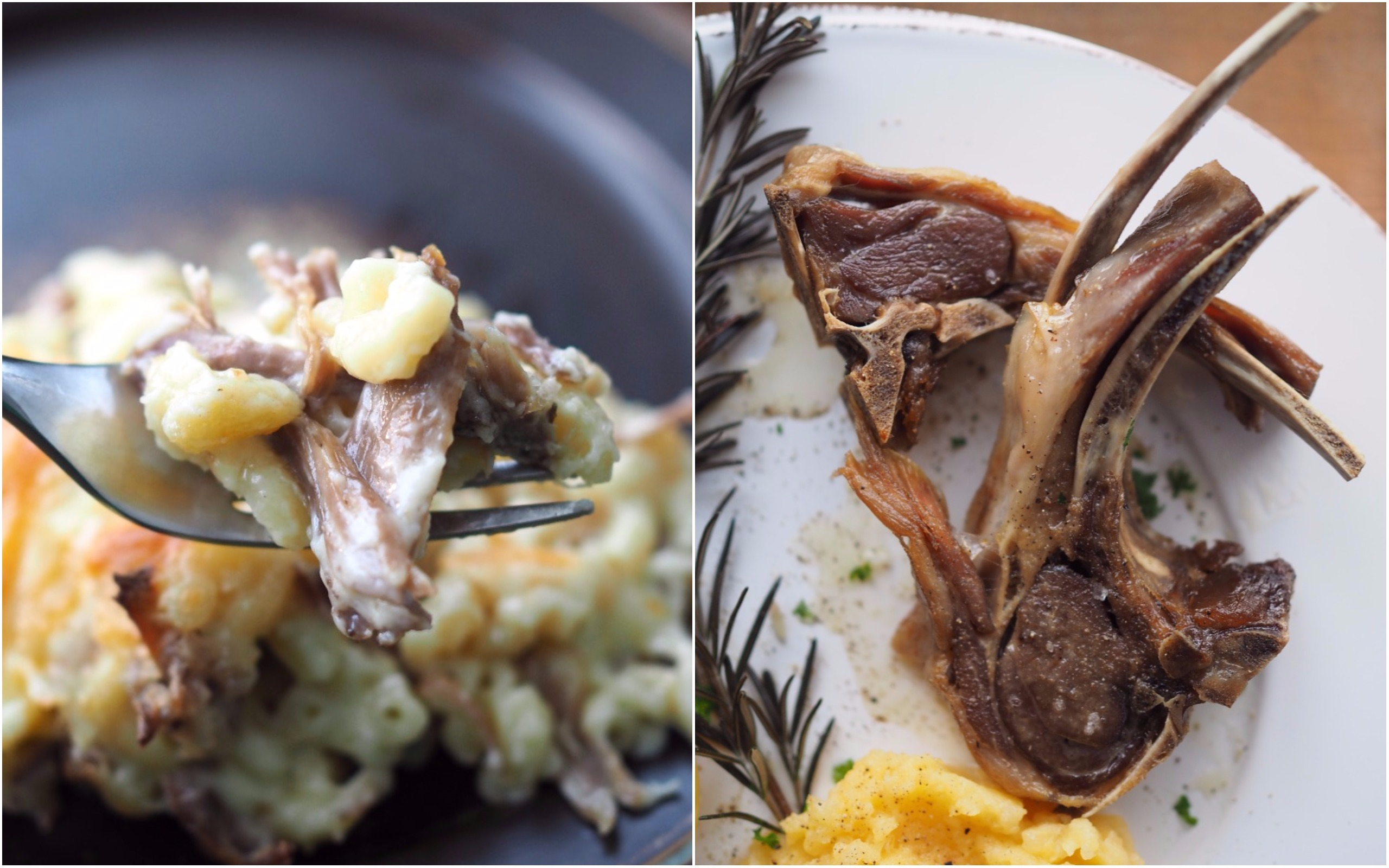 Norwegian Pinnekjøtt Macaroni and Cheese and Winter Slaw