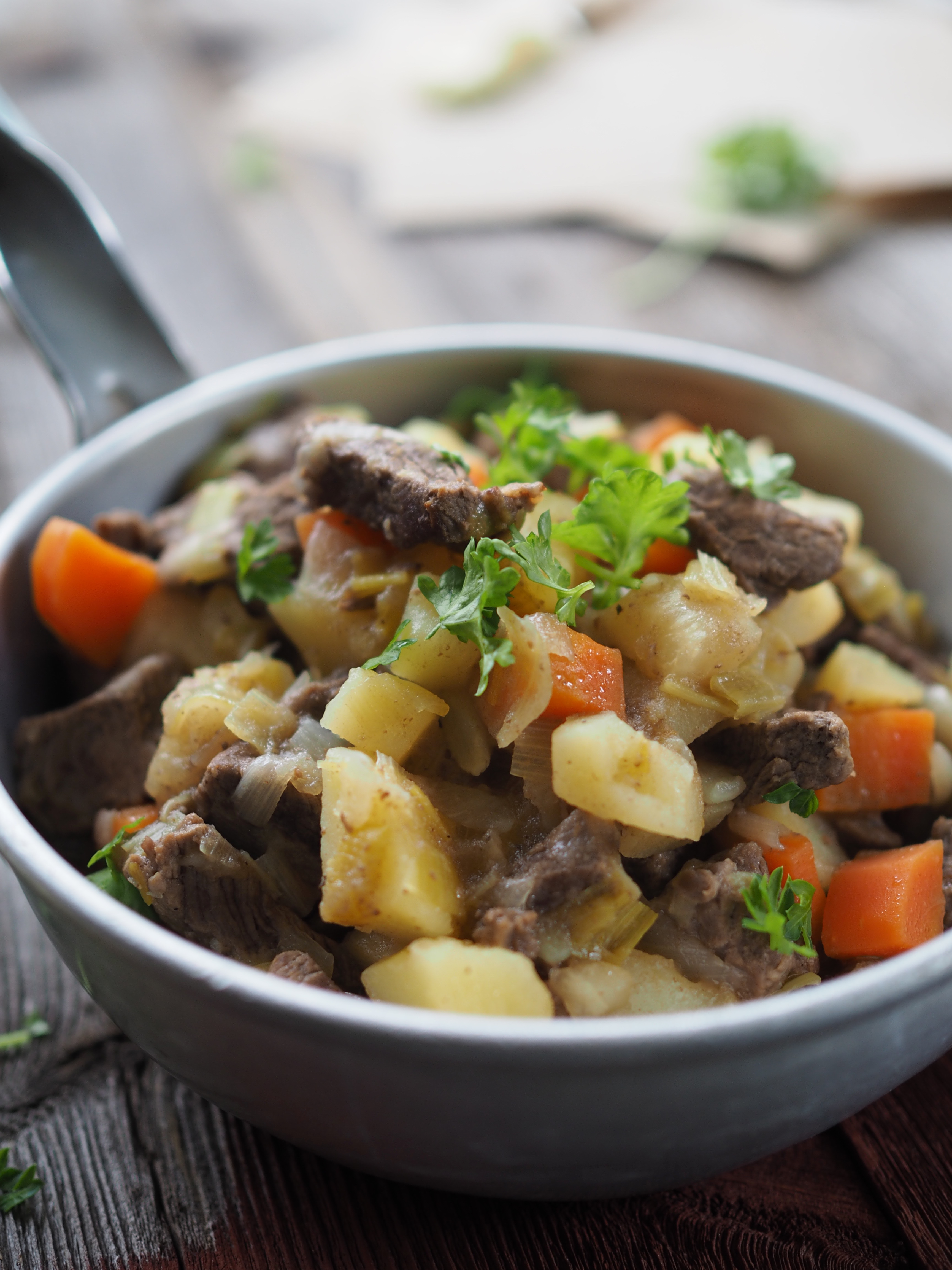 Norwegian Beef and Vegetable Stew (Brun Lapskaus)