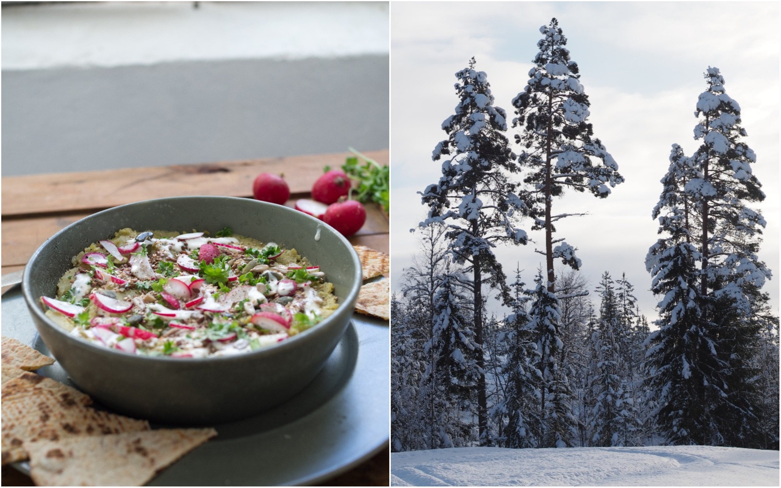 Stewed Green Pea Dip with Radishes (Ertestuing-dipp)