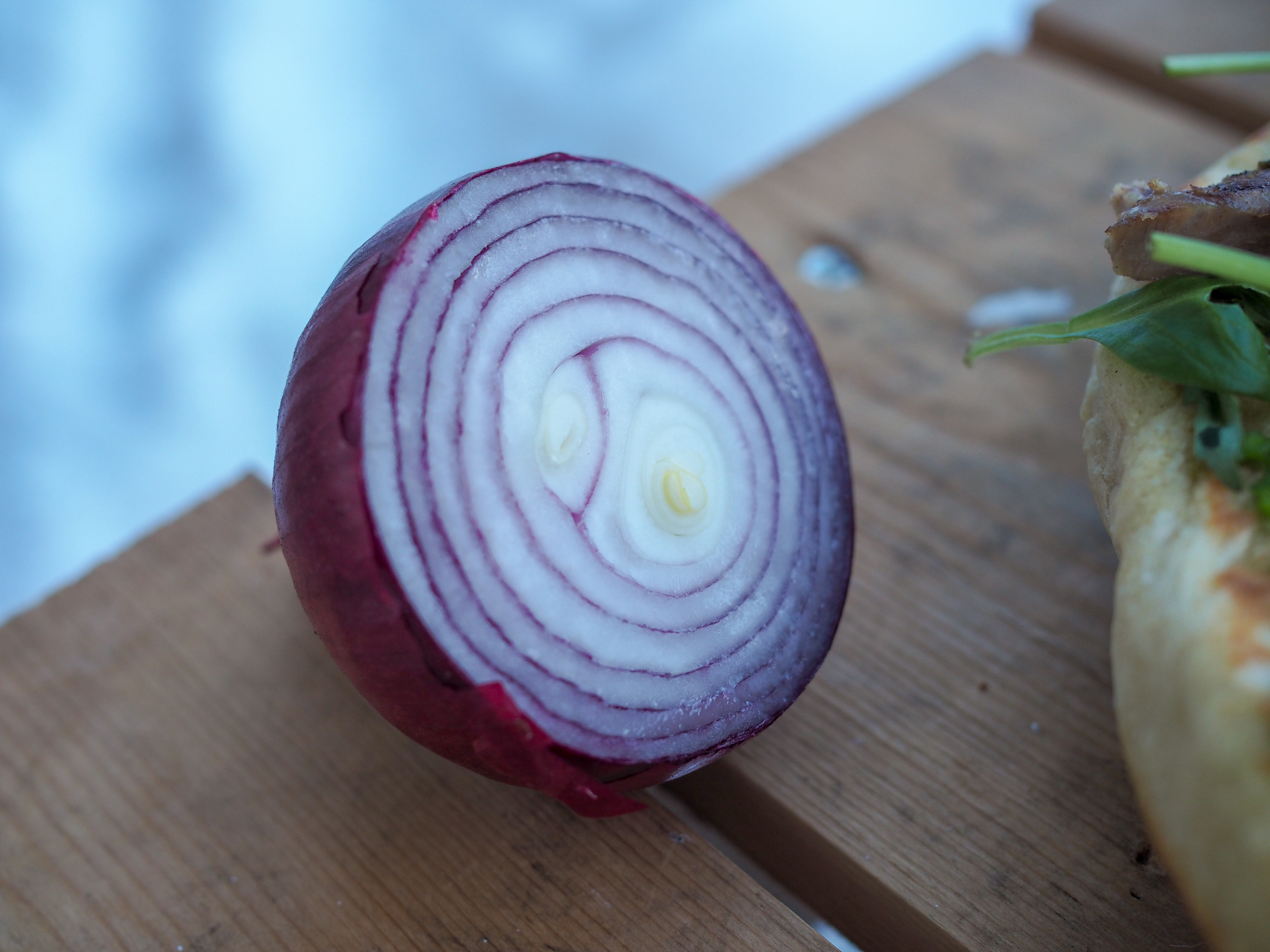 Outdoor Skillet Pizza with Lamb and Pea Pesto