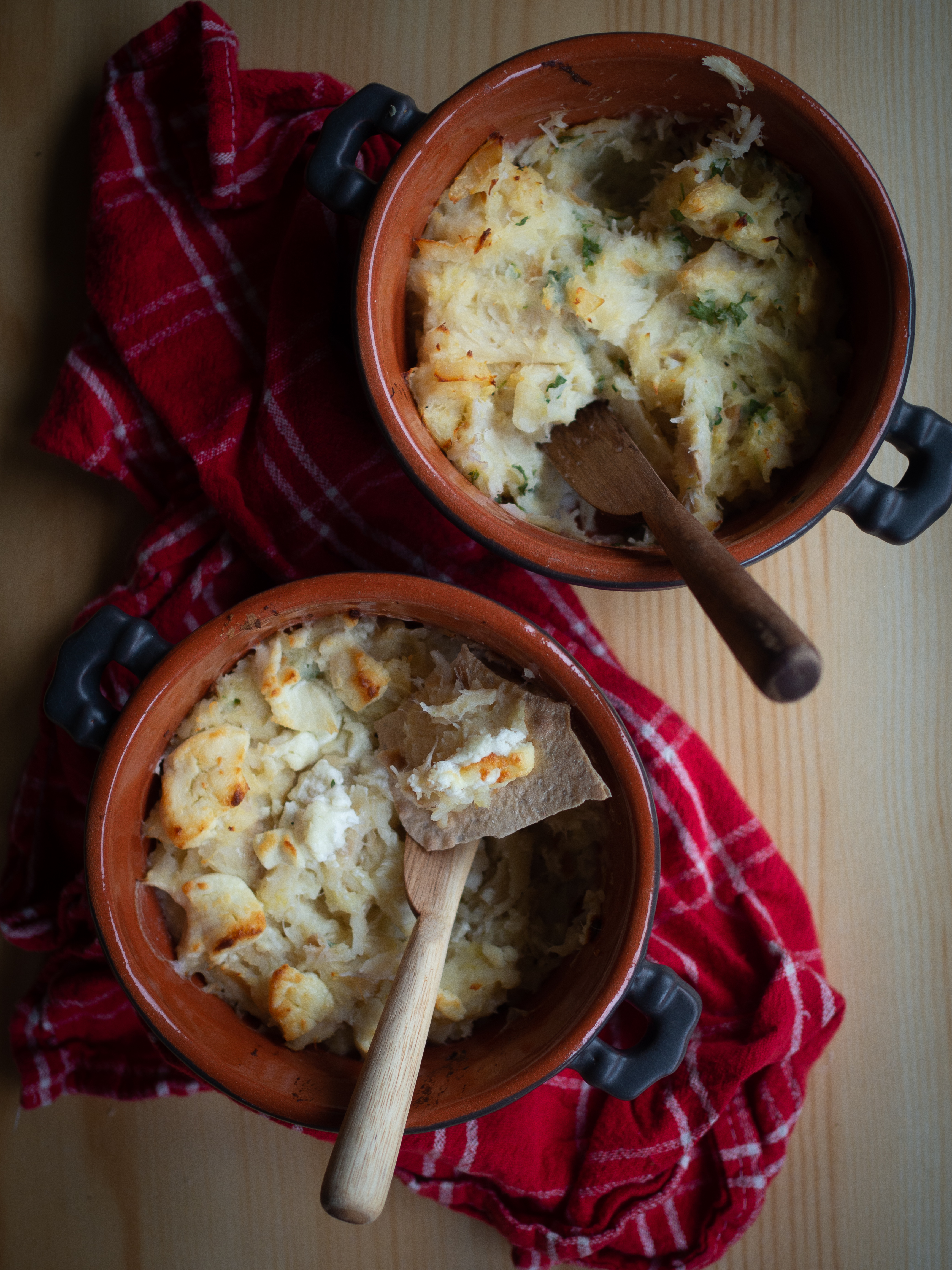 Baked Salt Cod with Potatoes and Celeriac