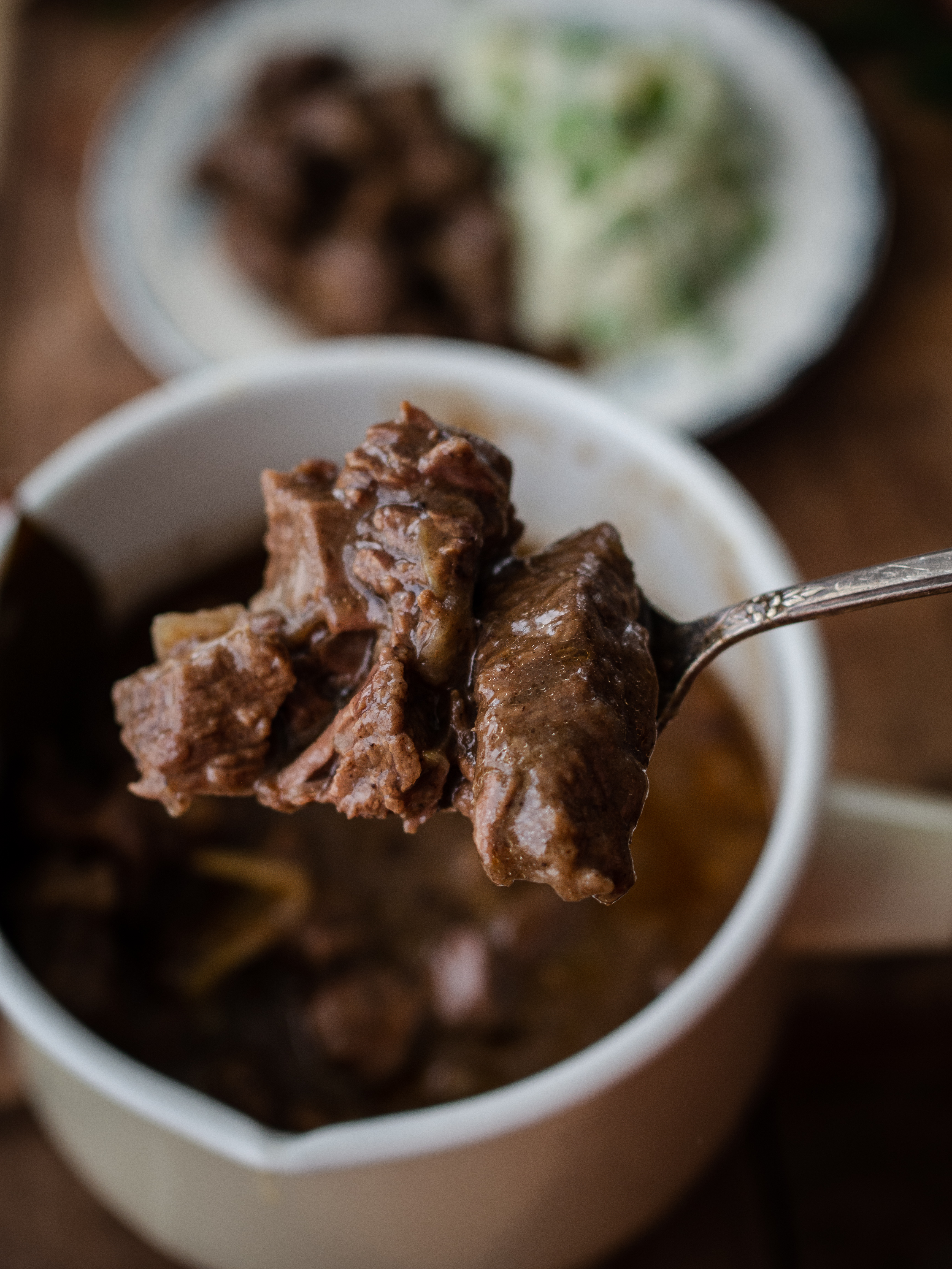 Norwegian sosekjøtt and Spring Mashed Potatoes