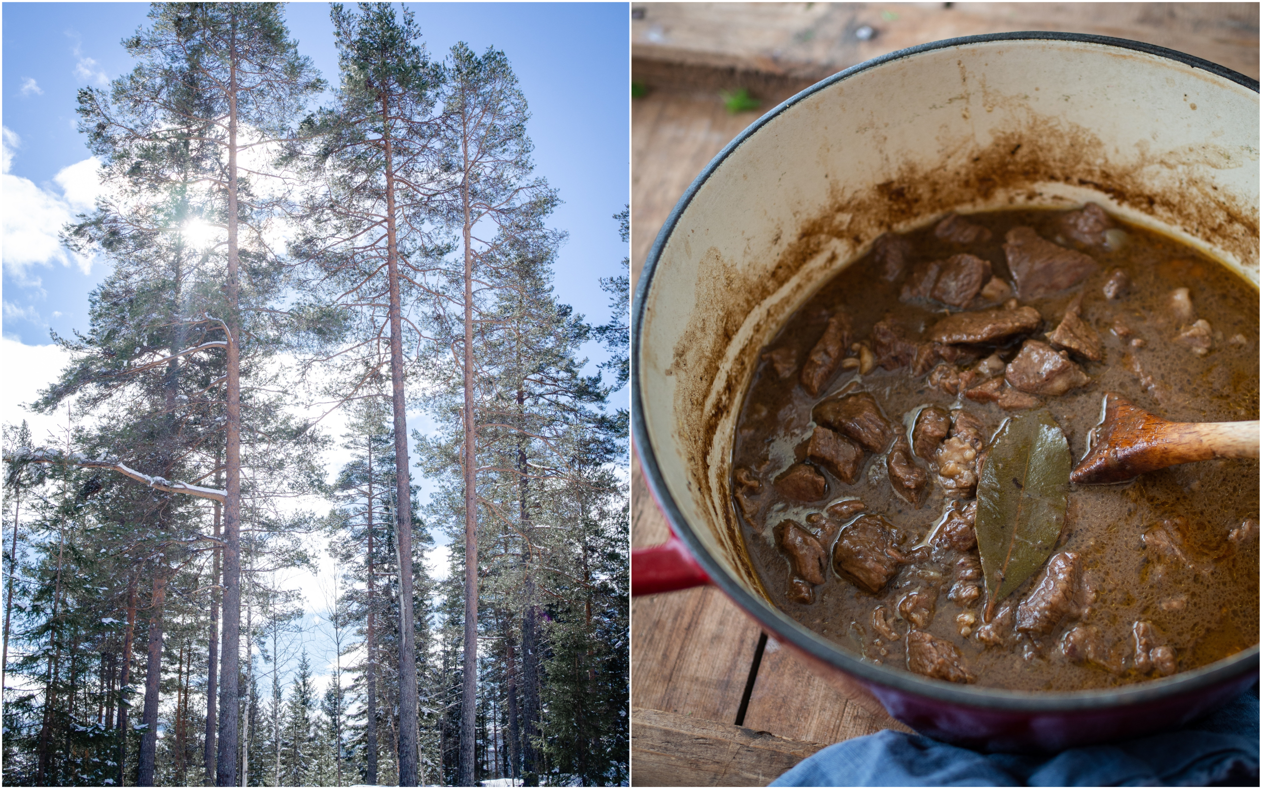Norwegian sosekjøtt and Spring Mashed Potatoes