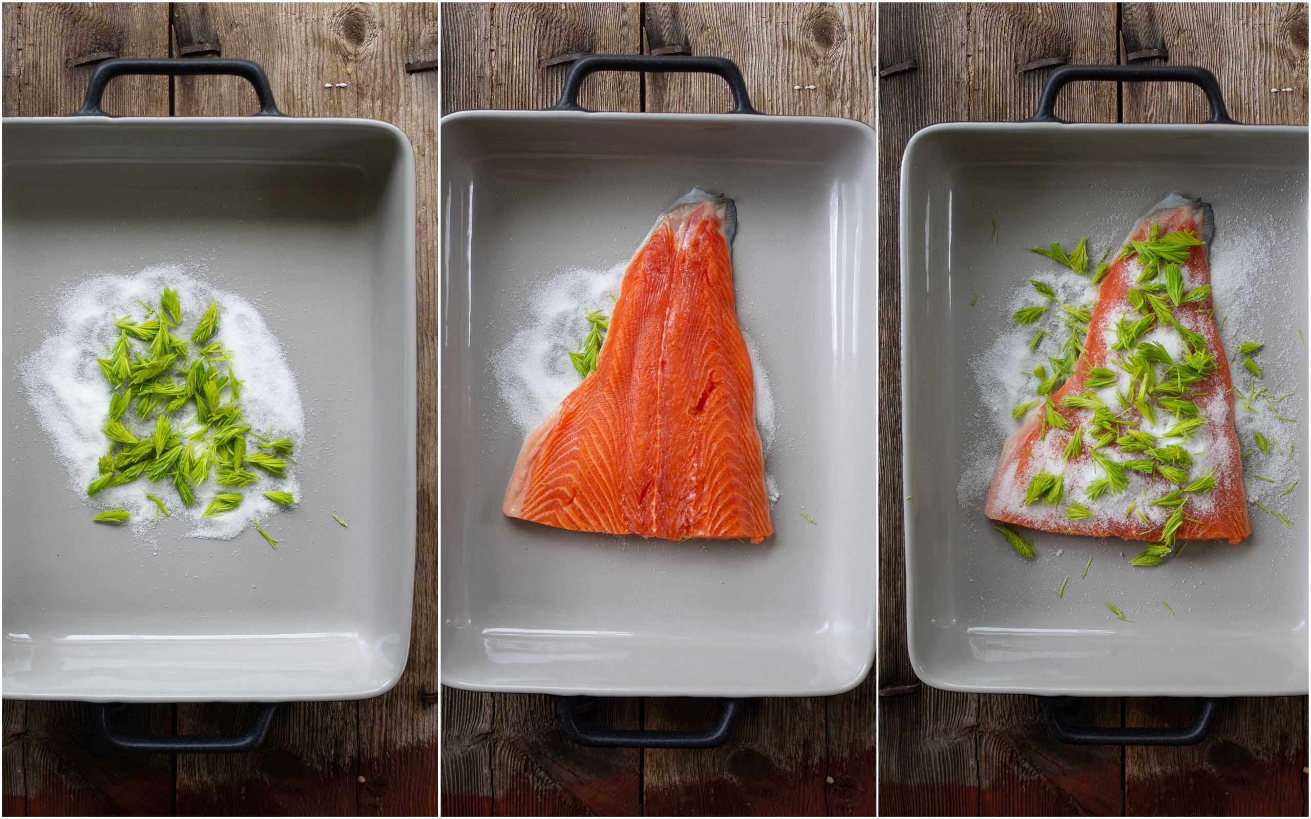 Cured Trout with Spruce Tiips (Gravet Orret med Grandskudd)