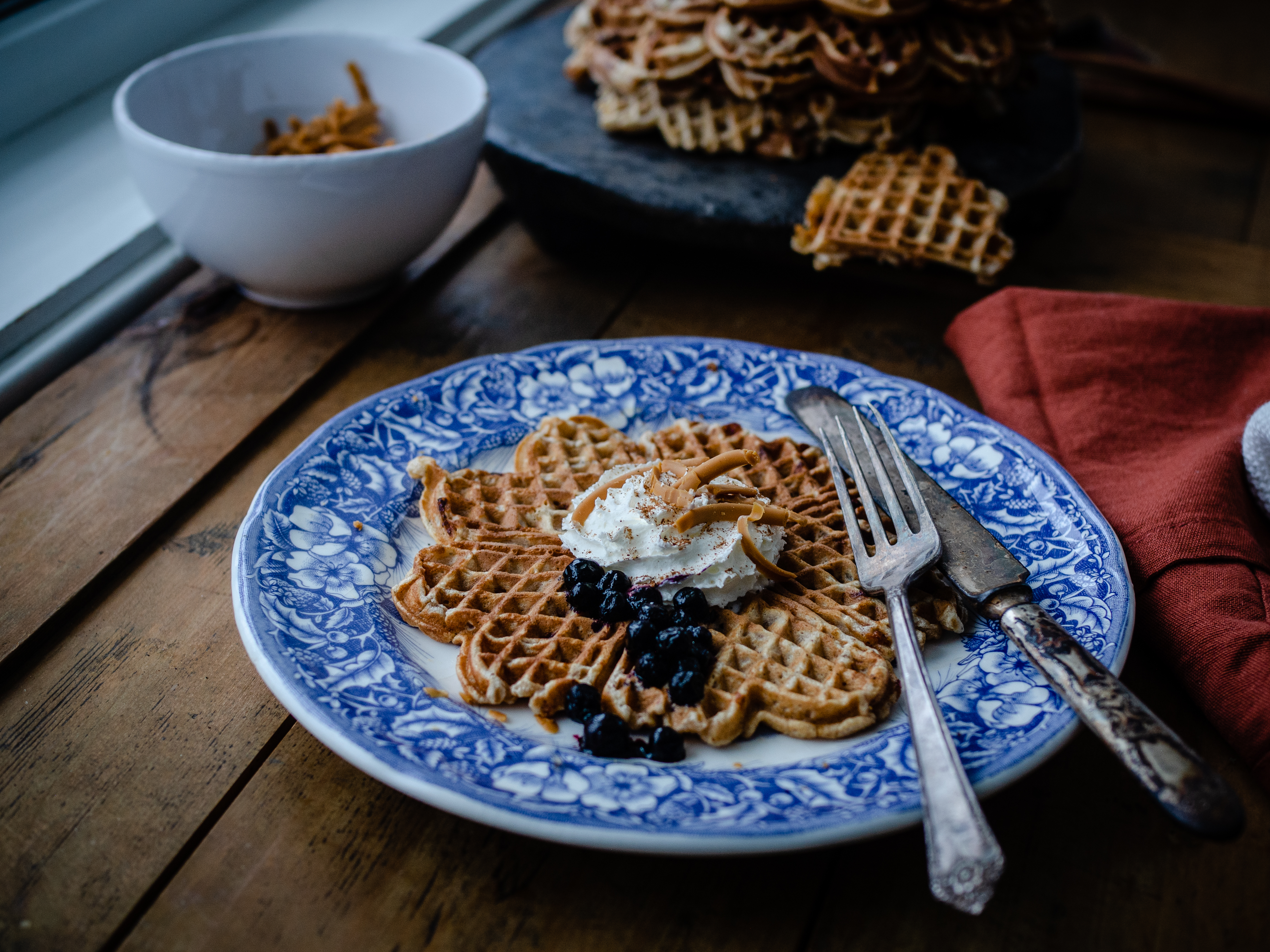 Brown Cheese, Buttermilk and Cinnamon Waffles