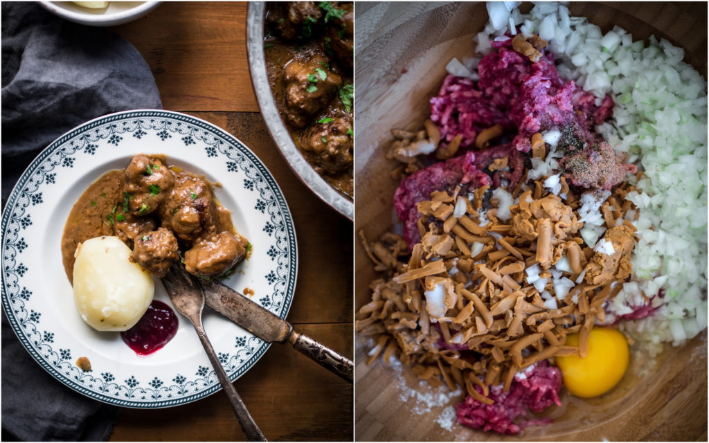 Norwegian Brown Cheese Meatballs (Kjøttkaker med Brunost)