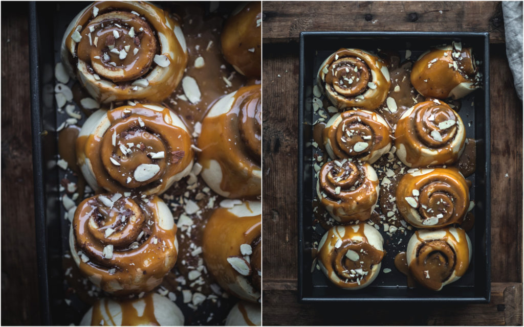 Brunost-Caramel Cinnamon Buns (kanelboller med brunostkaramell)