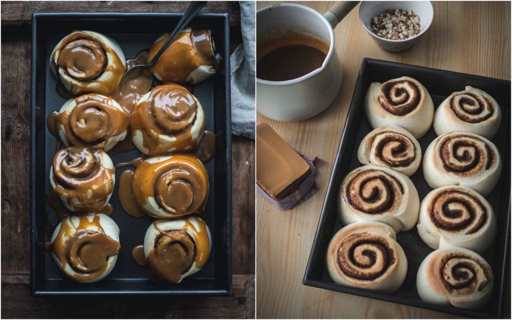 Brunost-Caramel Cinnamon Buns (kanelboller med brunostkaramell)