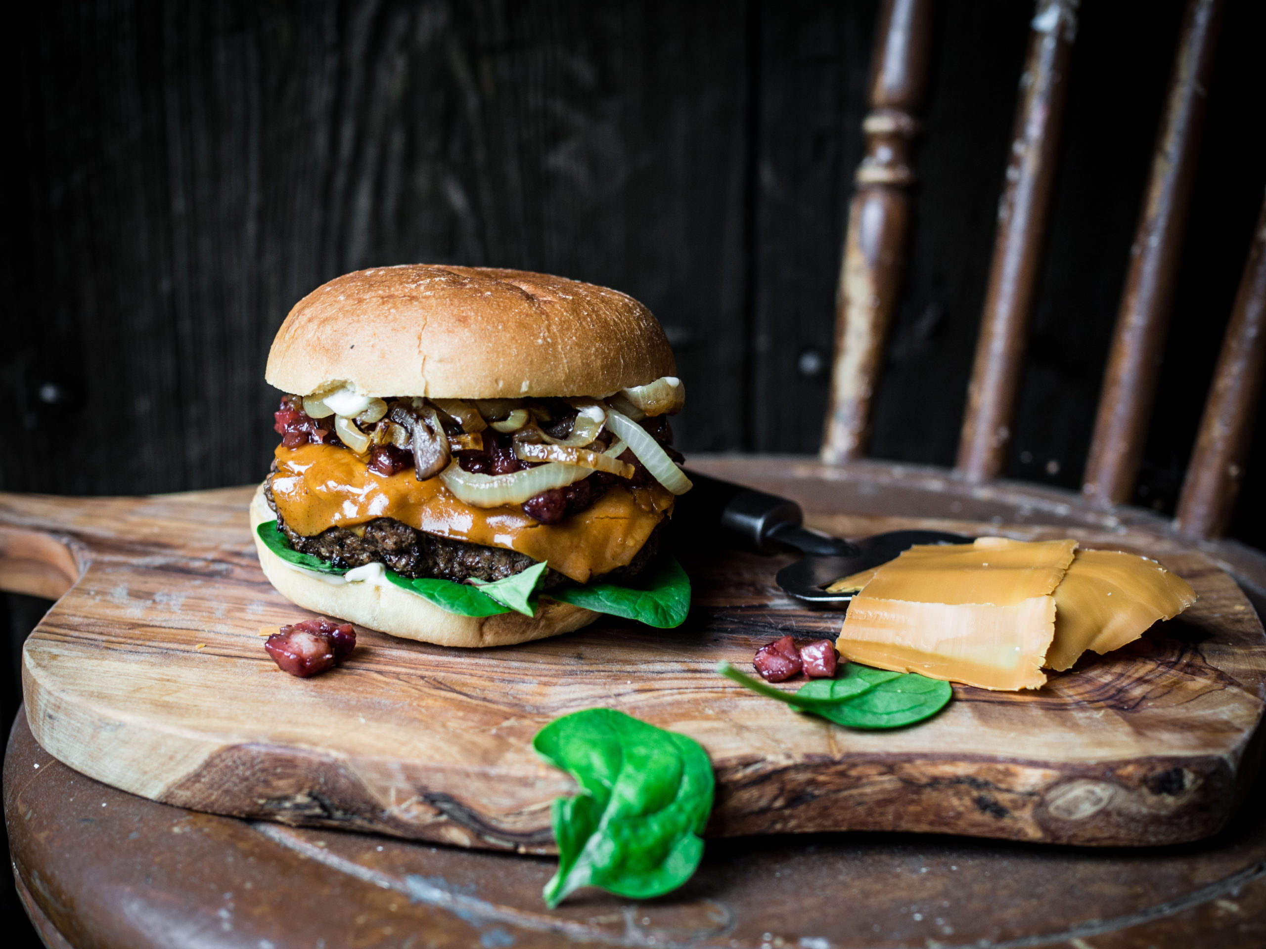 The Ultimate Brunost Burger with Lingonberry-Bacon Jam