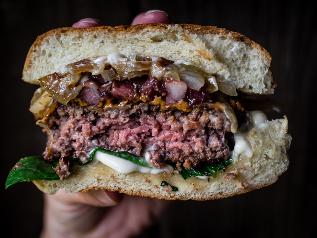 The Ultimate Brunost Burger with Lingonberry-Bacon Jam