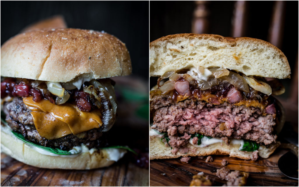 The Ultimate Brunost Burger with Lingonberry-Bacon Jam