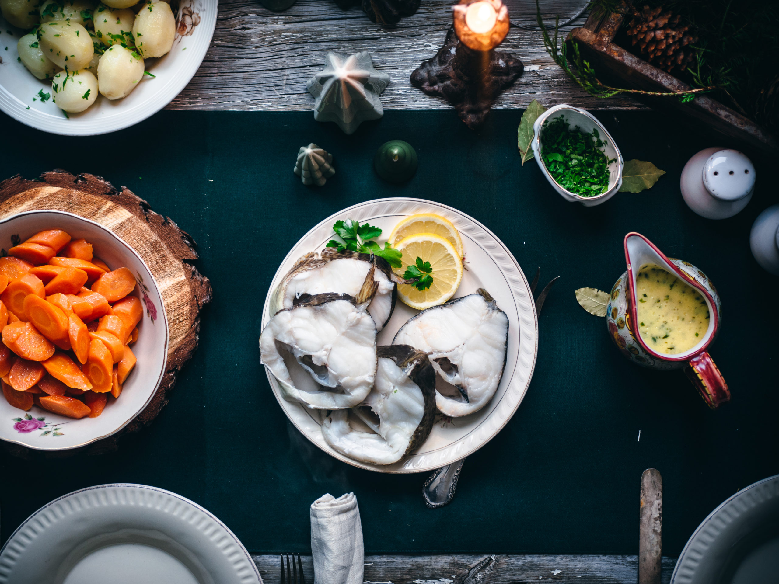 Juletorsk (Christmas Poached Cod)