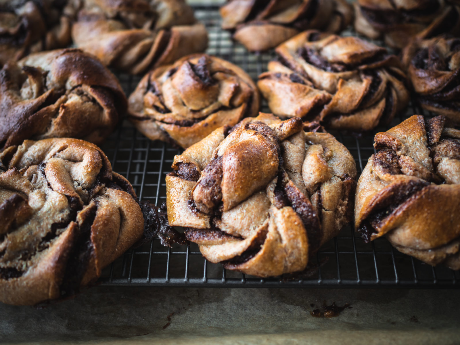Spelt and Chocolate Buns (sjokoladesnurrer)
