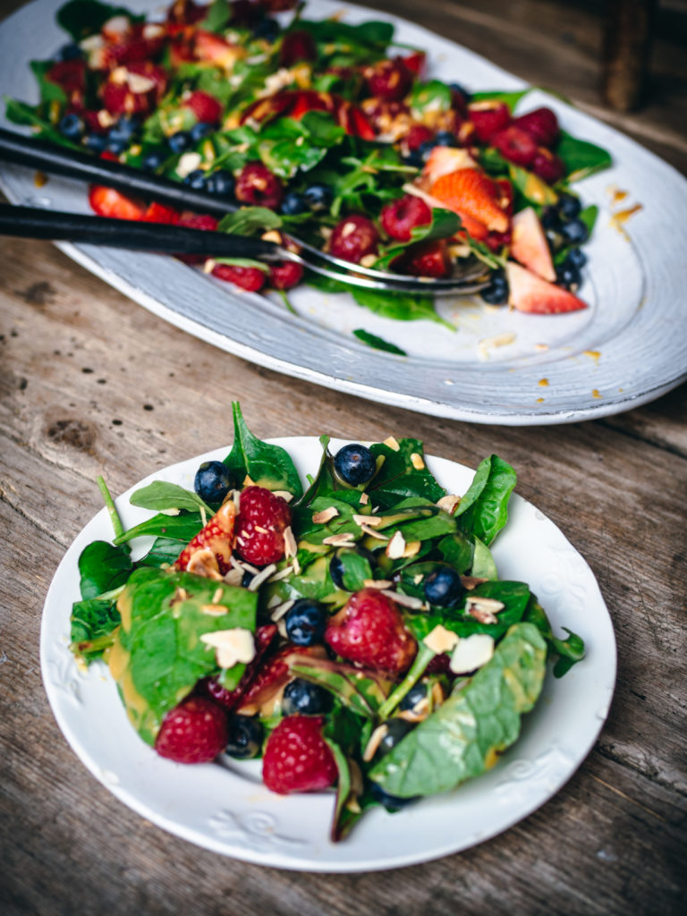 Berry Salad with Brown Cheese Vinaigrette