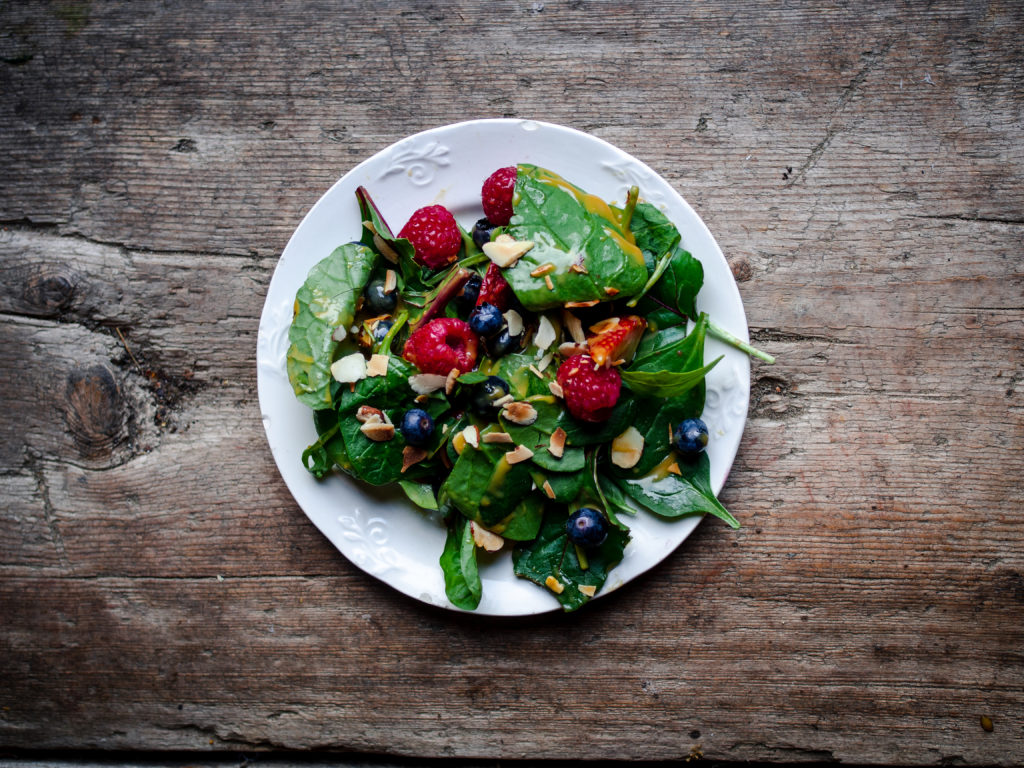 Berry Salad with Brown Cheese Vinaigrette