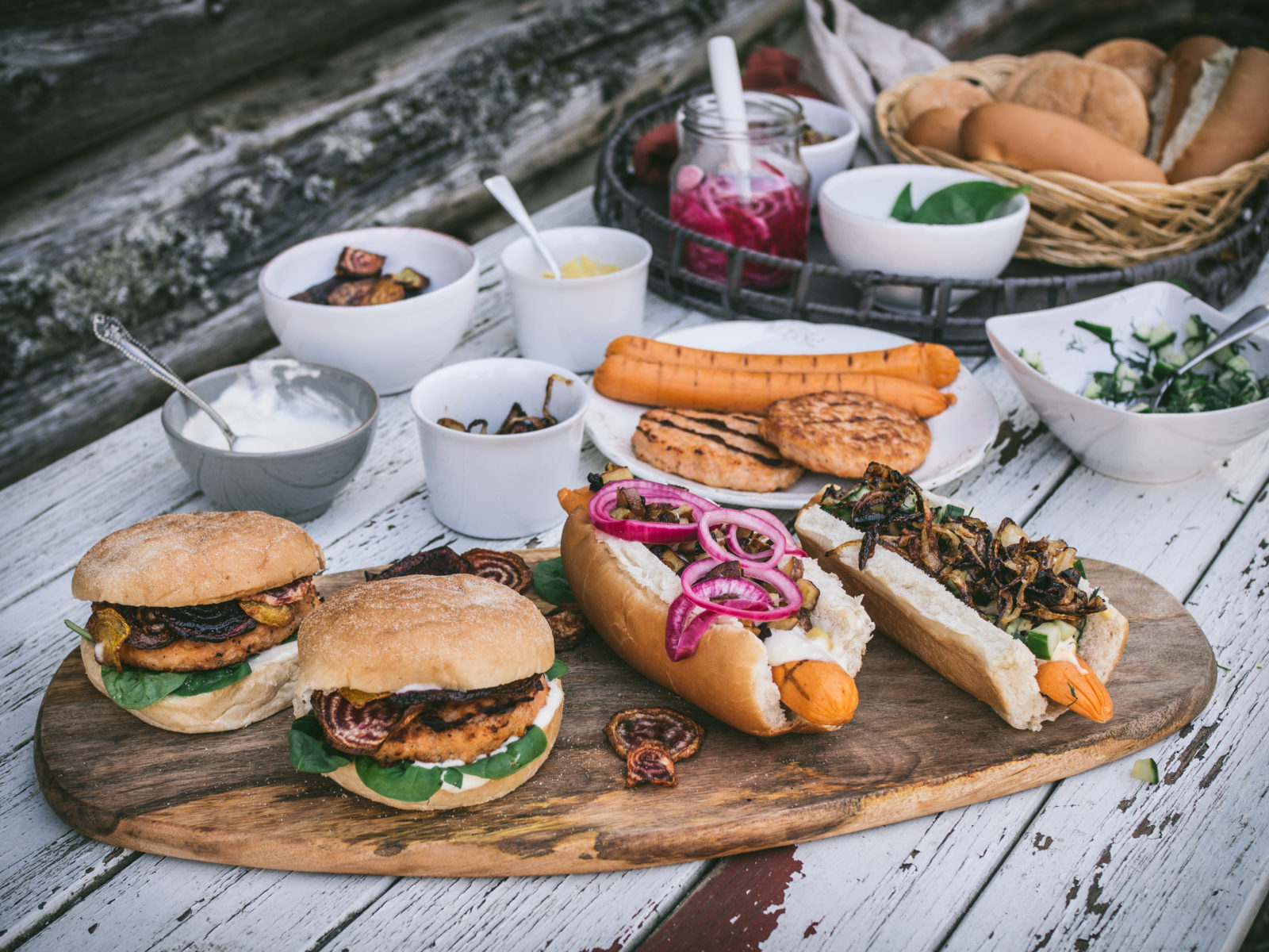 Nordic Style Salmon Dogs and Burgers