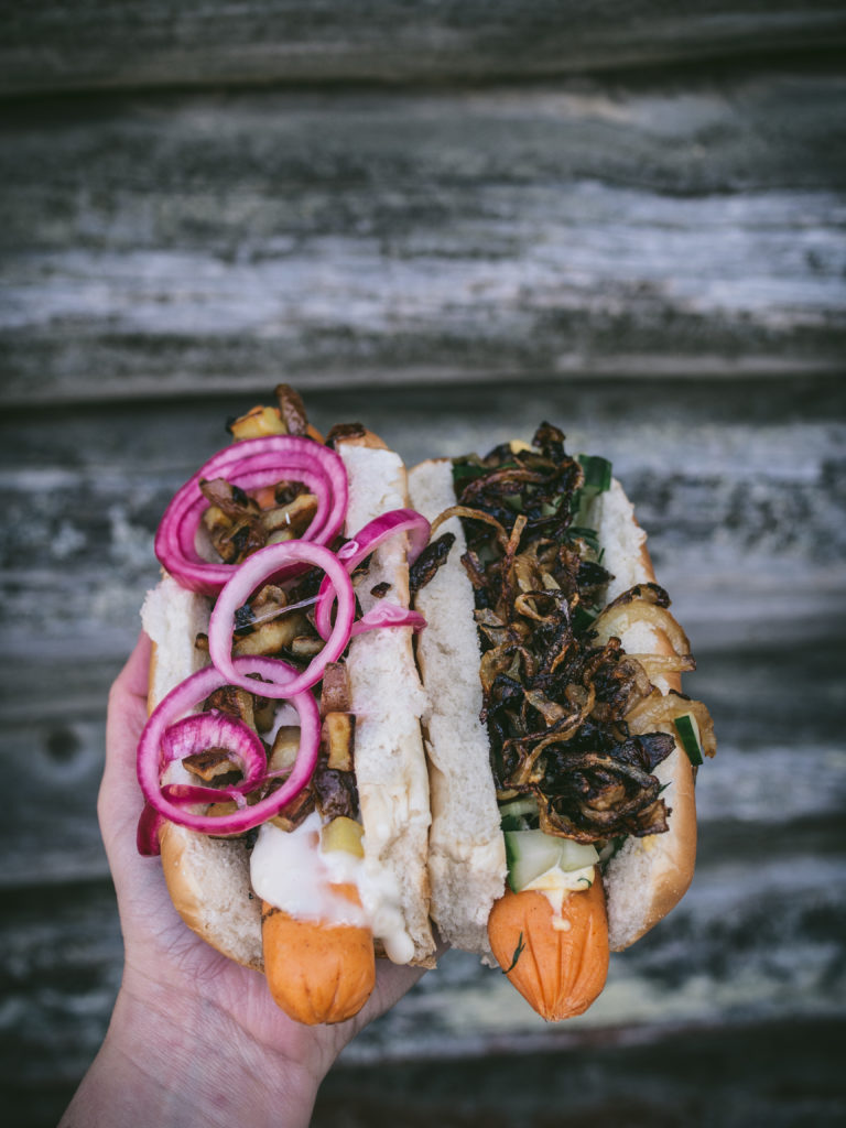 Nordic Style Salmon Dogs and Burgers