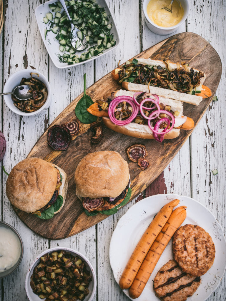 Nordic Style Salmon Dogs and Burgers