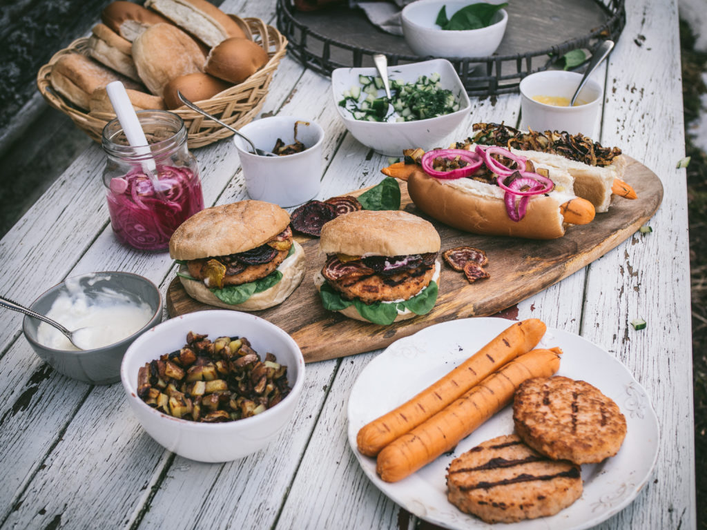 Nordic Style Salmon Dogs and Burgers