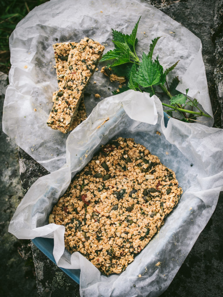 Nettle Honey Oat Bars