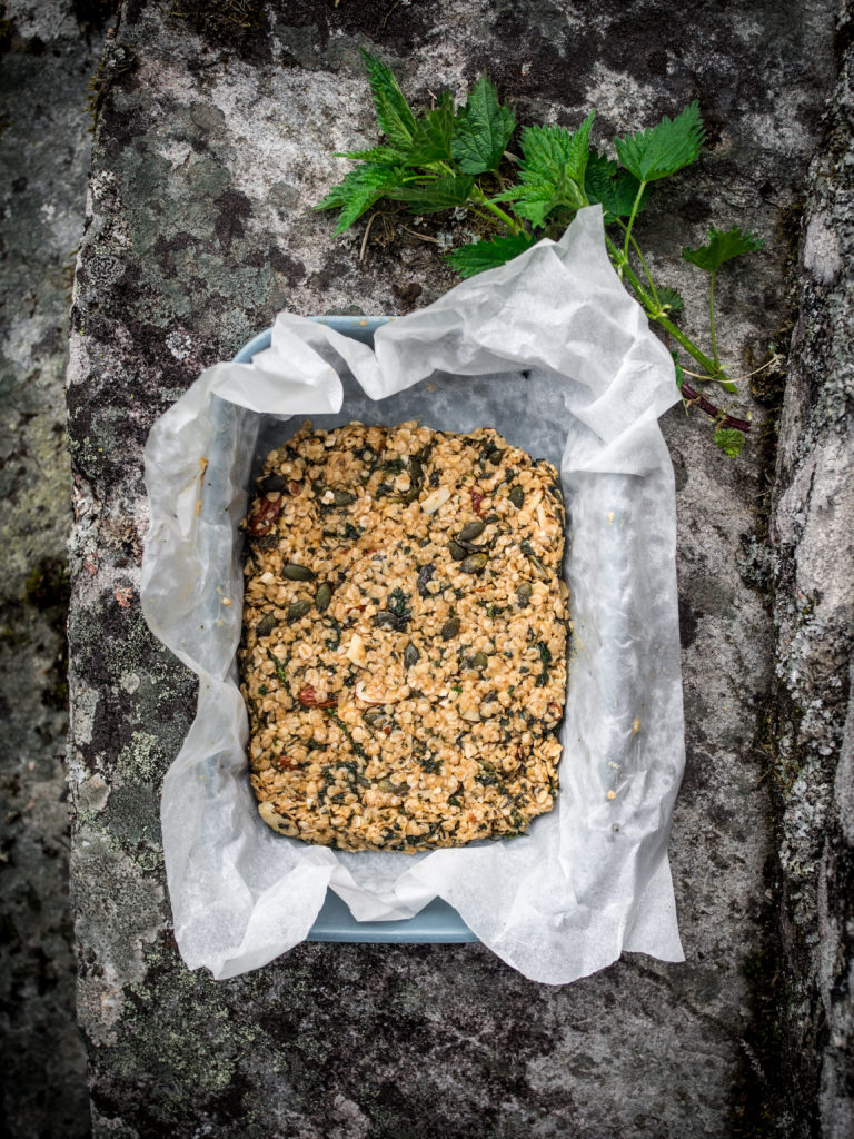 Nettle Honey Oat Bars