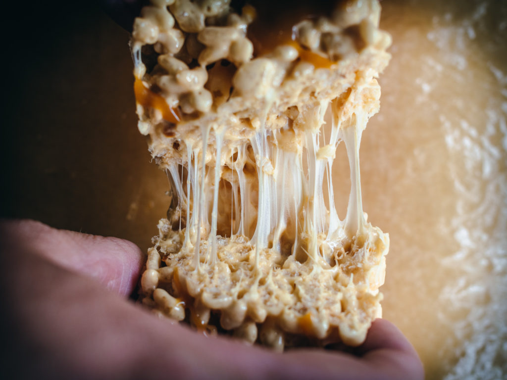 Brown Cheese Caramel Rice Krispies Treats 