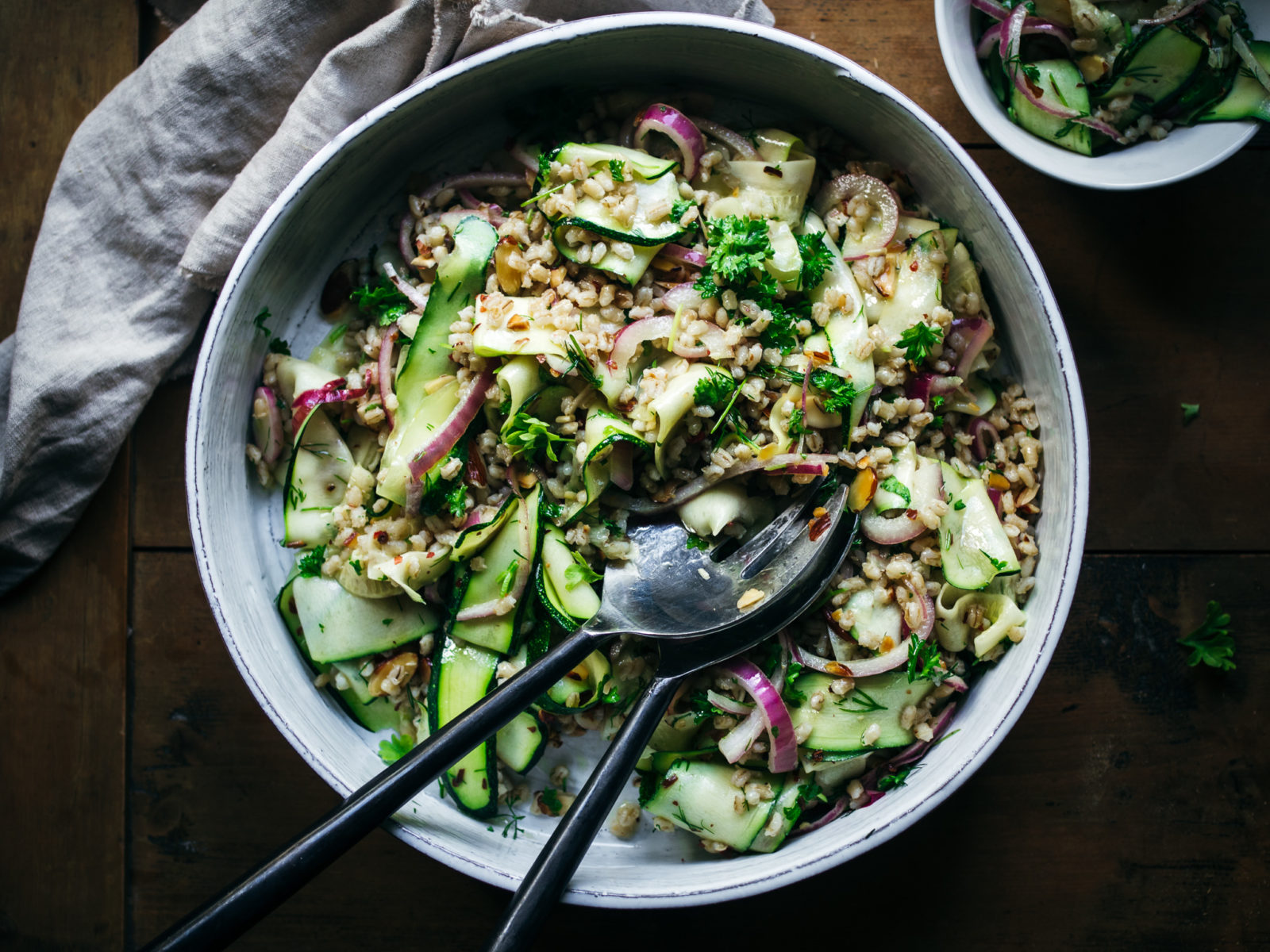 Barley and Shaved Zucchini Salad