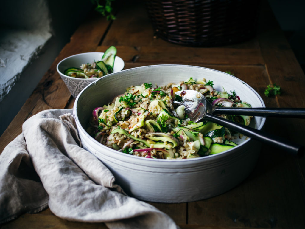 Barley and Shaved Zucchini Salad