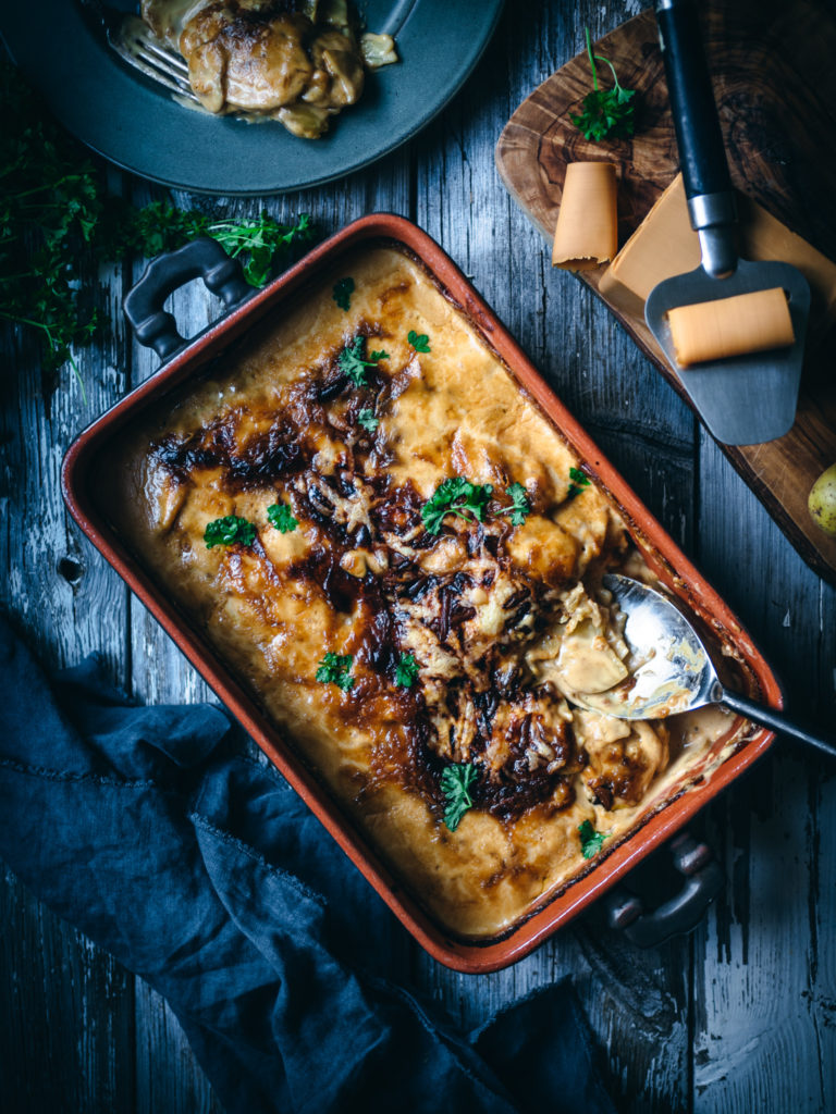 Creamy Brown Cheese Scalloped Potatoes