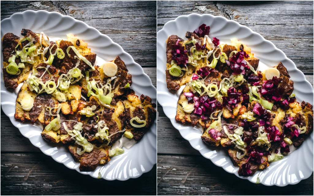 Rakfisk with Smashed Potatoes