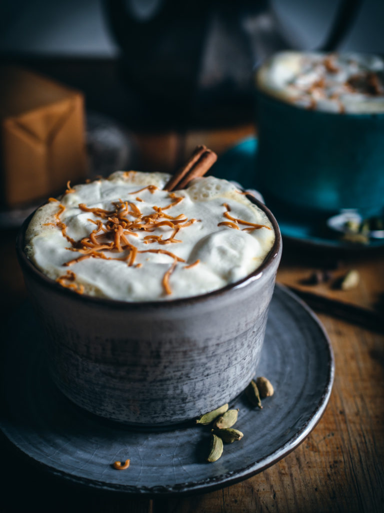 Creamy Brunost Spiced Latte (Brown Cheese)